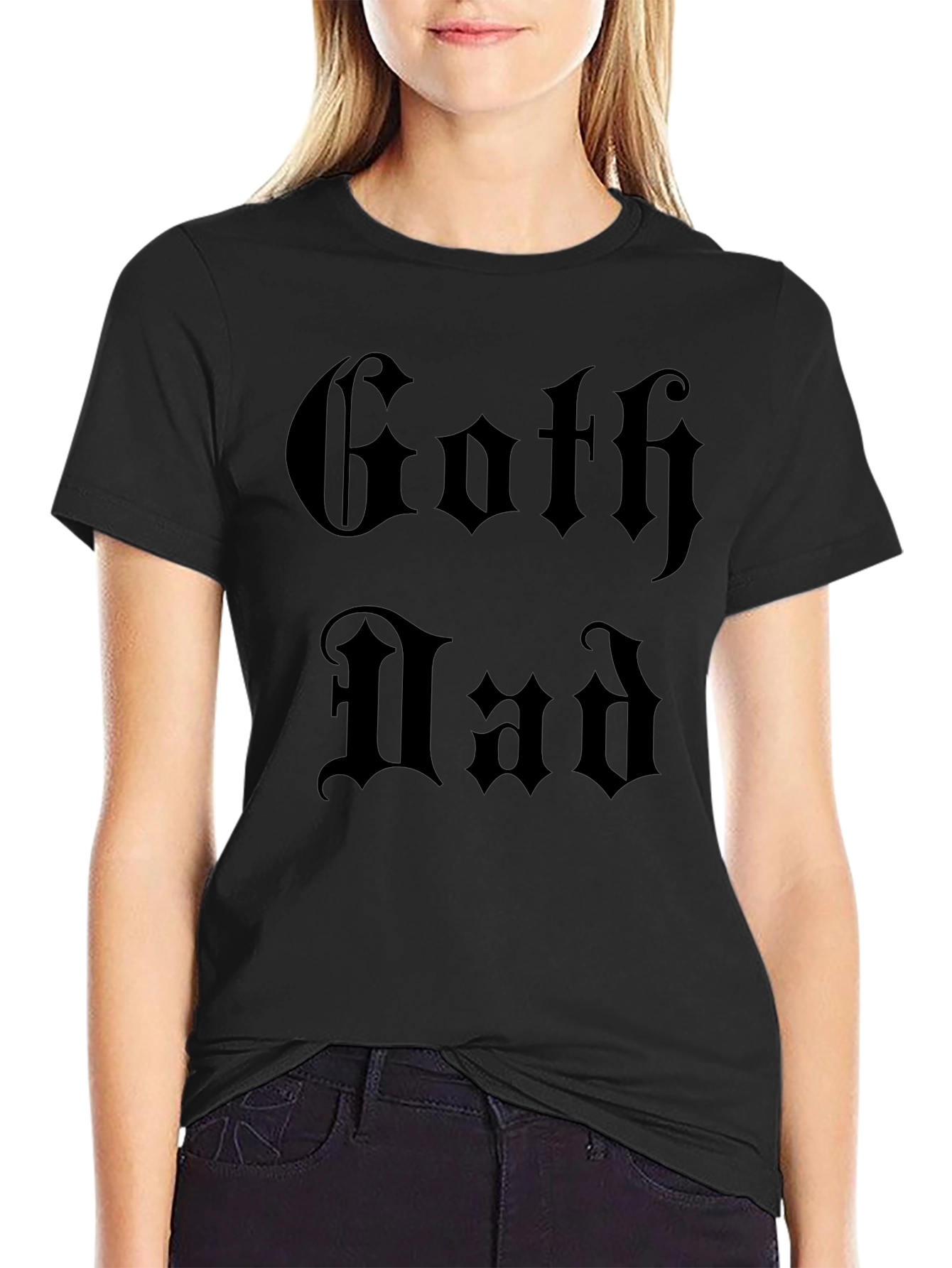 Goth Dad Graphic Tee - Black Gothic Style