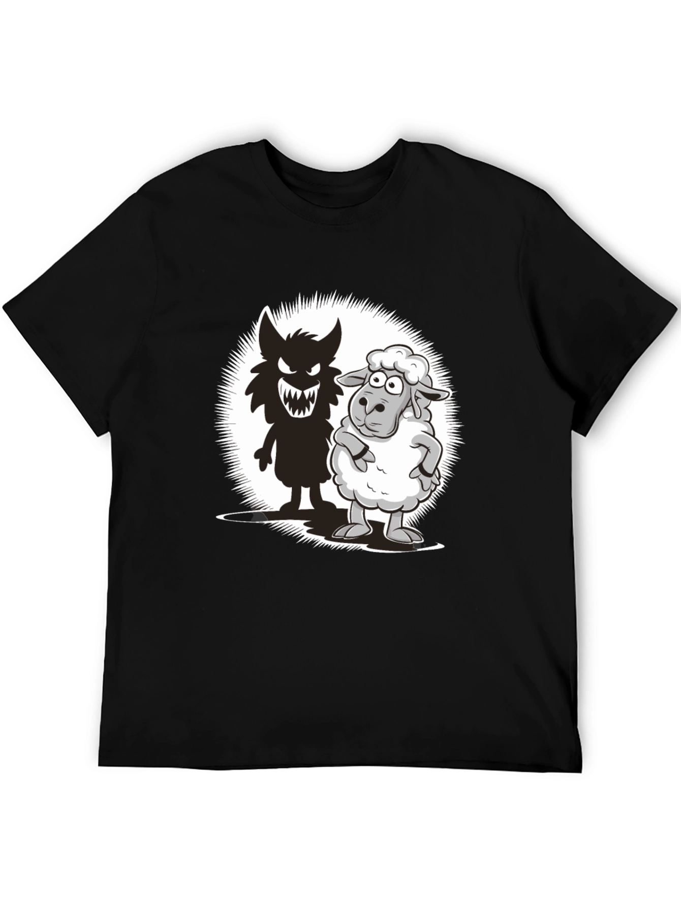 Wolf in Sheeps Clothing Graphic T-Shirt - Black
