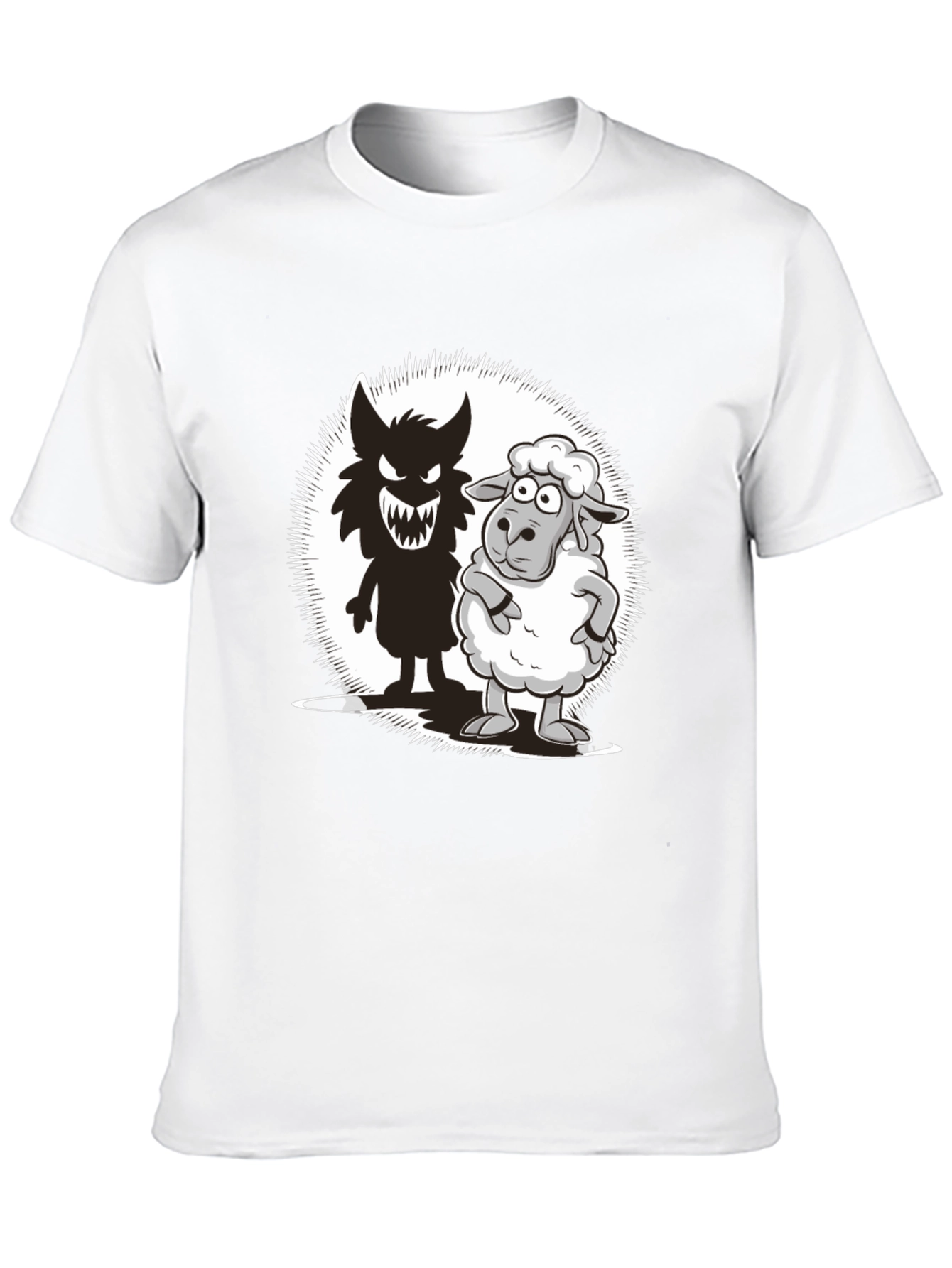 Wolf in Sheeps Clothing Graphic T-Shirt - Black