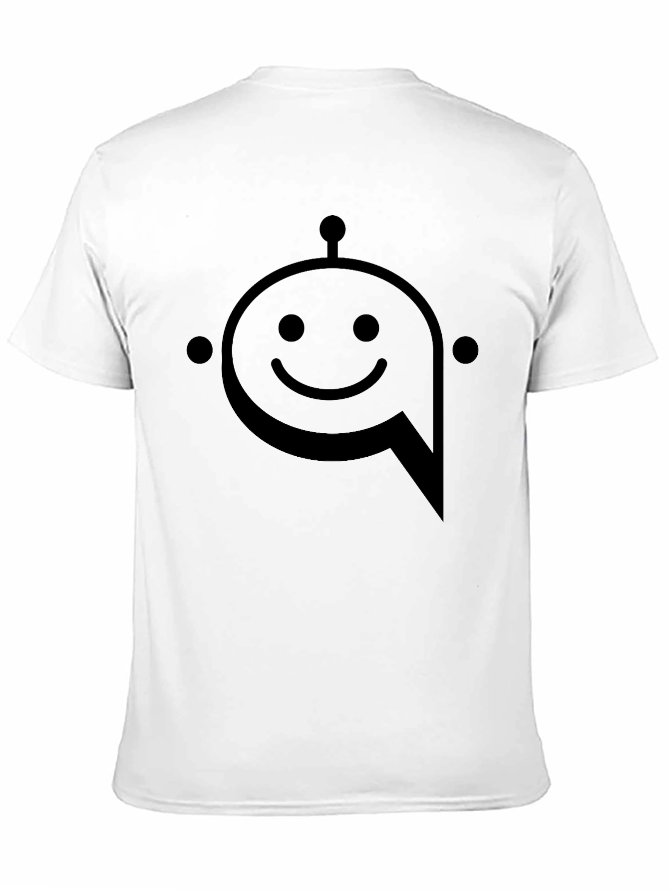 Black Robot Face Graphic T-Shirt