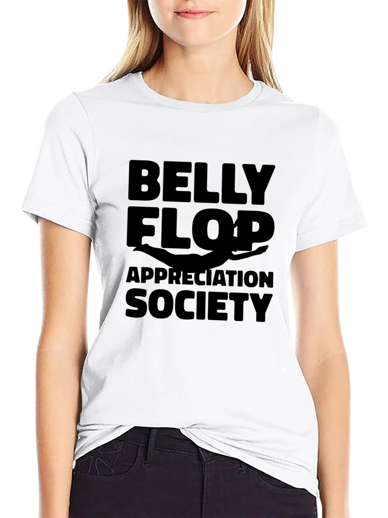 Belly Flop Appreciation Society Black T-Shirt