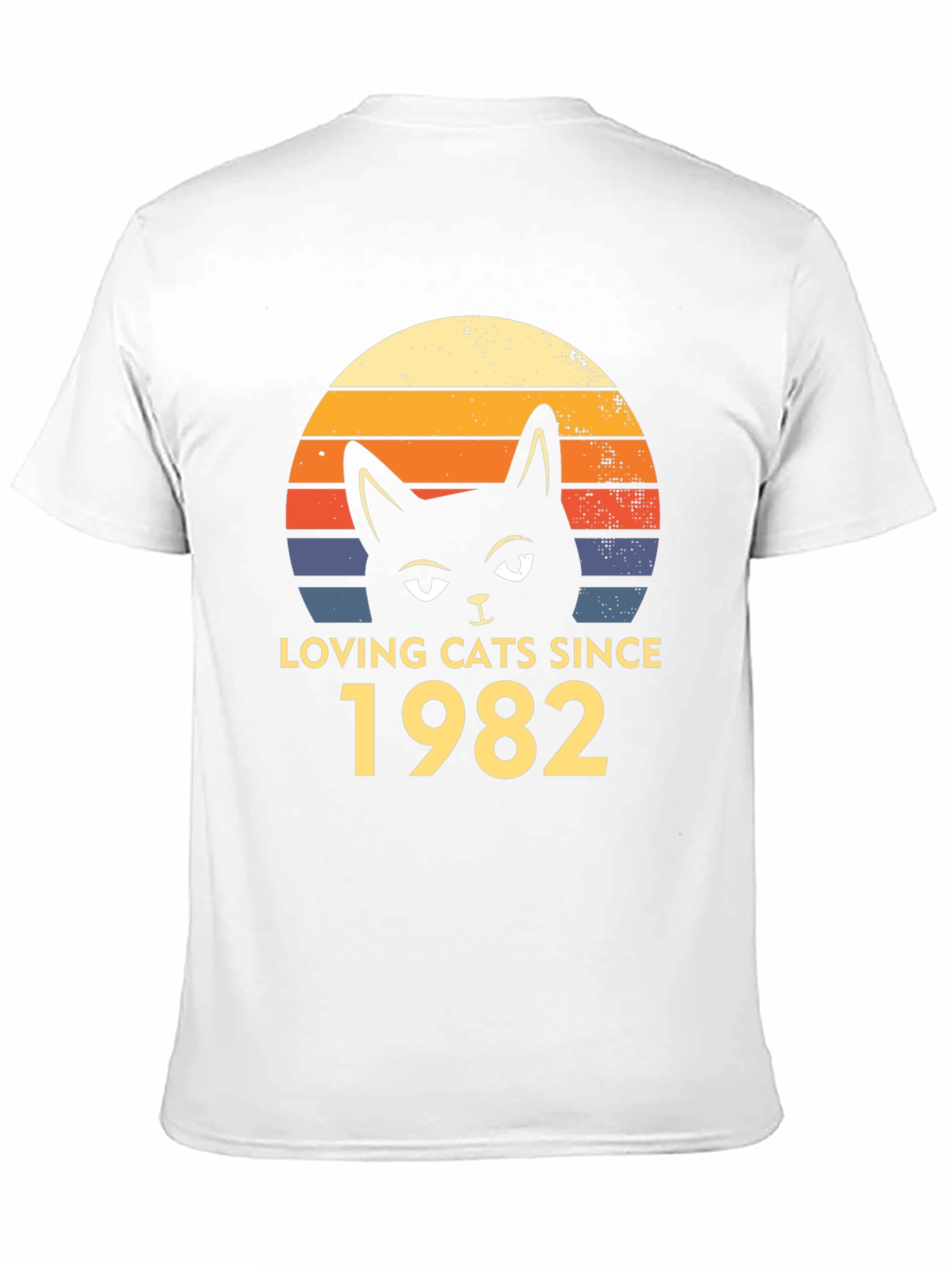 Loving Cats Since 1982 Retro Black T-Shirt