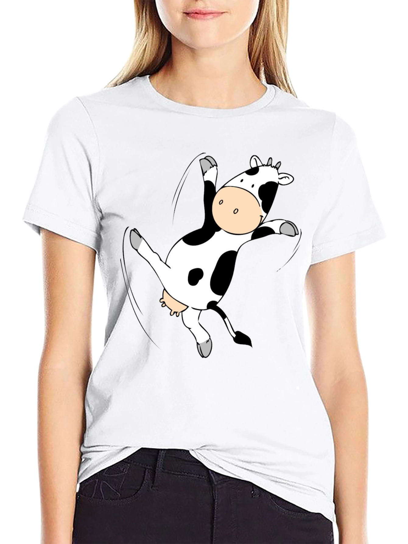 Funny Cow T-Shirt - Black Cotton Tee