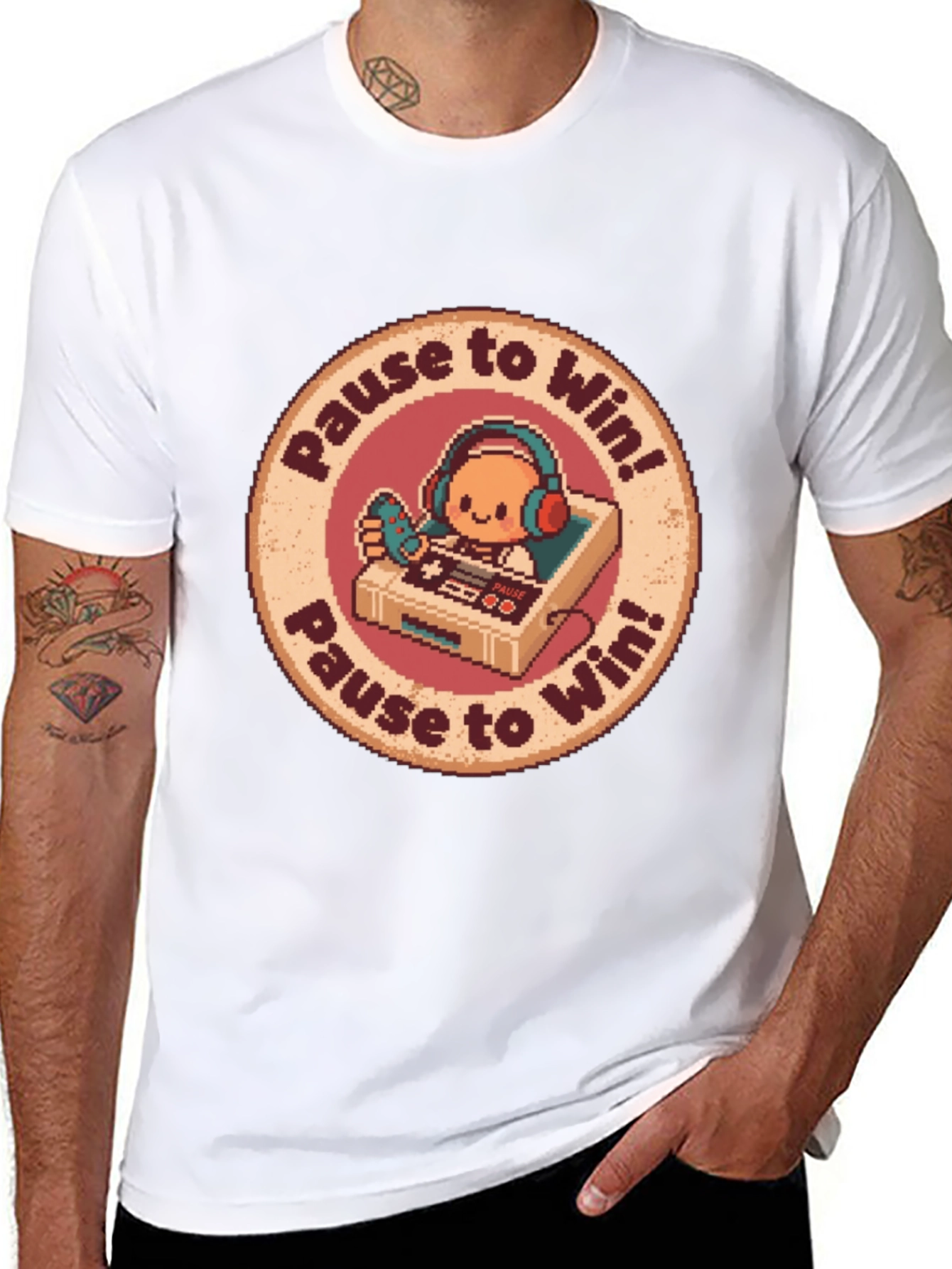 Pause to Win Graphic Tee - Gamer Style