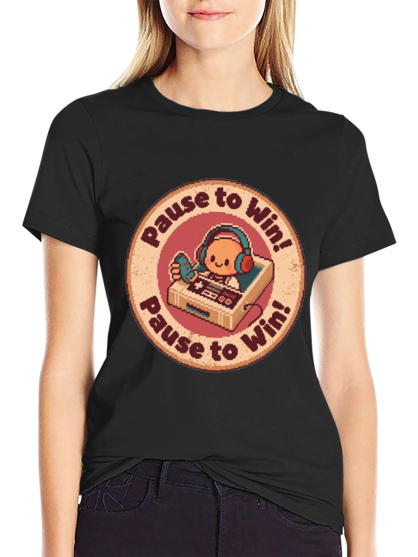 Pause to Win Graphic Tee - Gamer Style