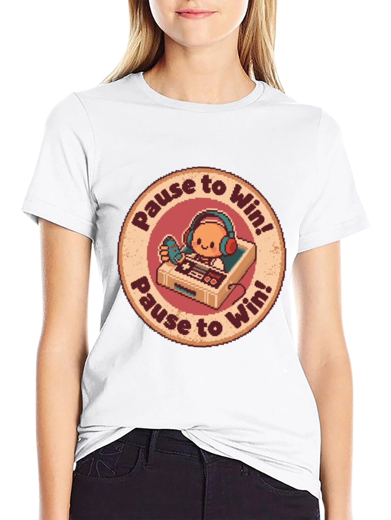 Pause to Win Graphic Tee - Gamer Style