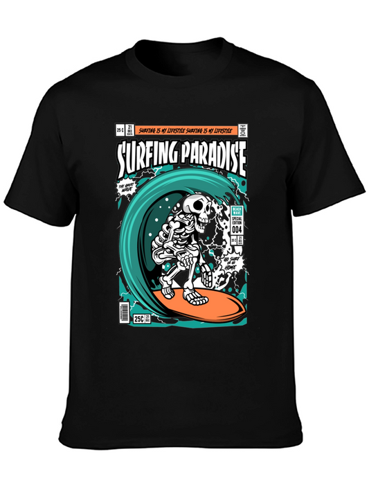 Surfing Paradise Skeleton T-Shirt