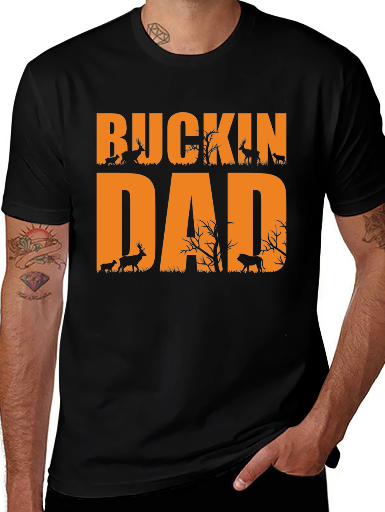 Buckin Dad Hunting Graphic Tee