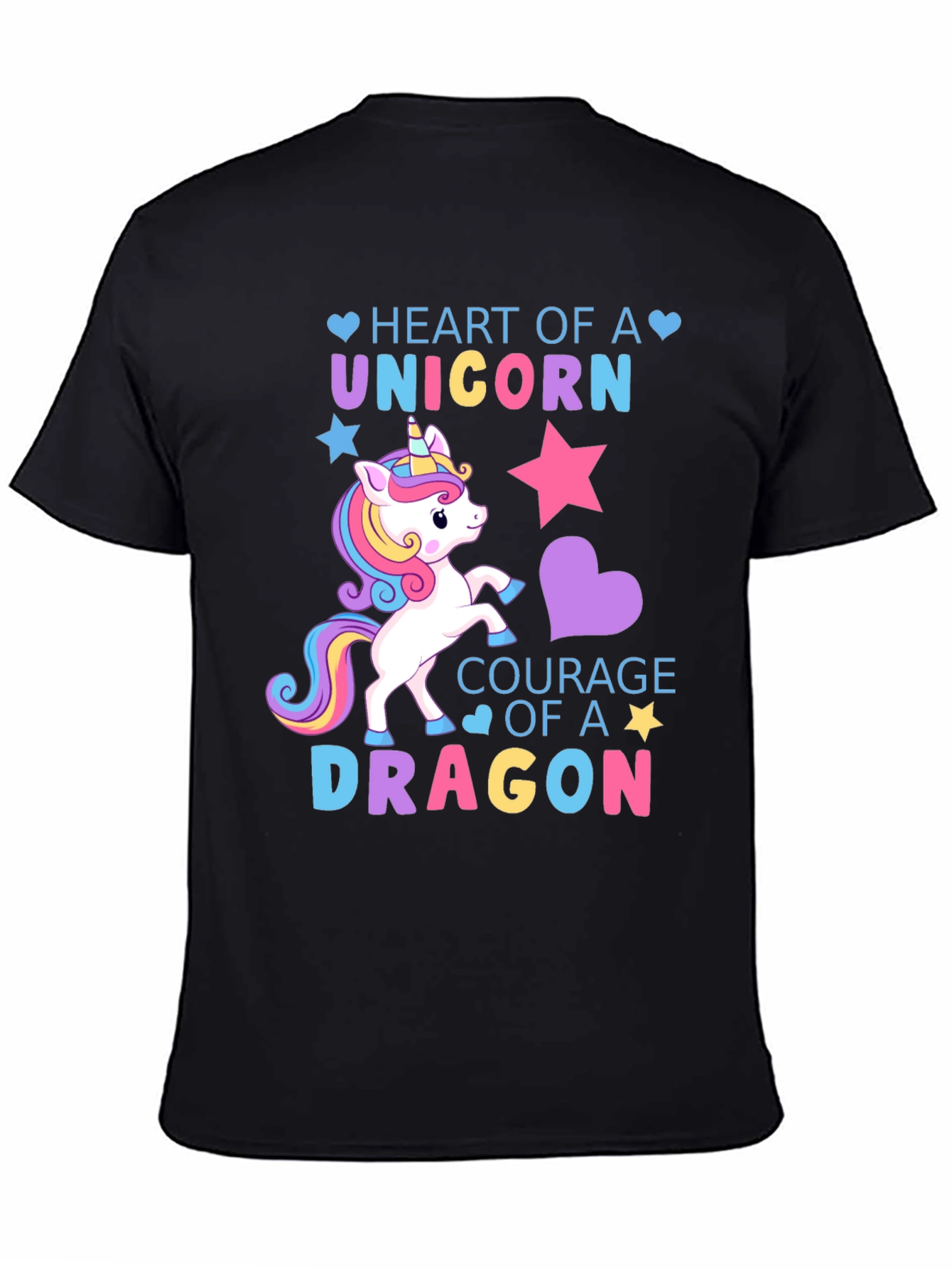 Unicorn Heart Dragon Courage Graphic Tee