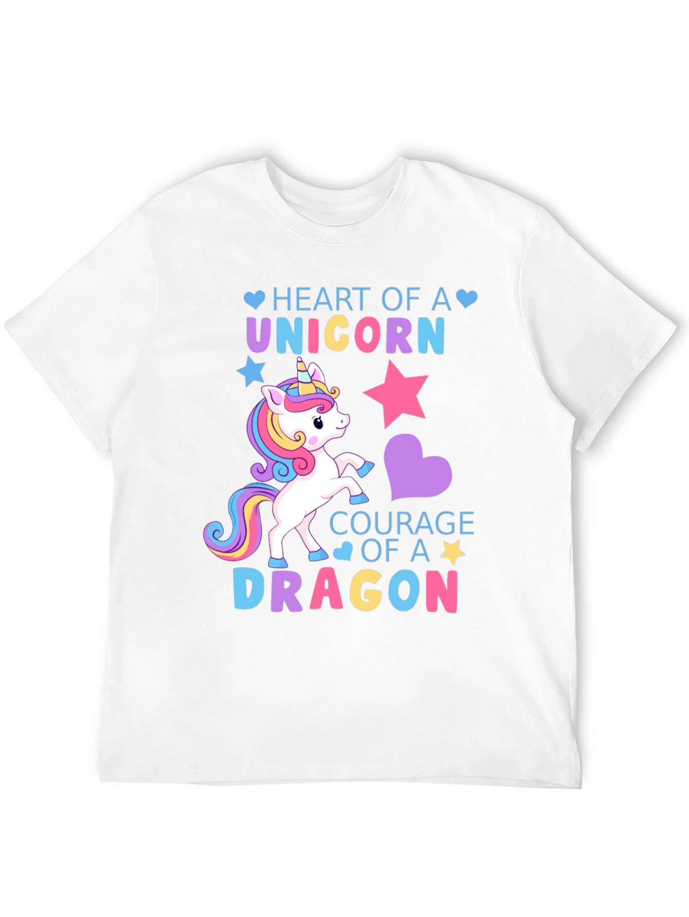 Unicorn Heart Dragon Courage Graphic Tee