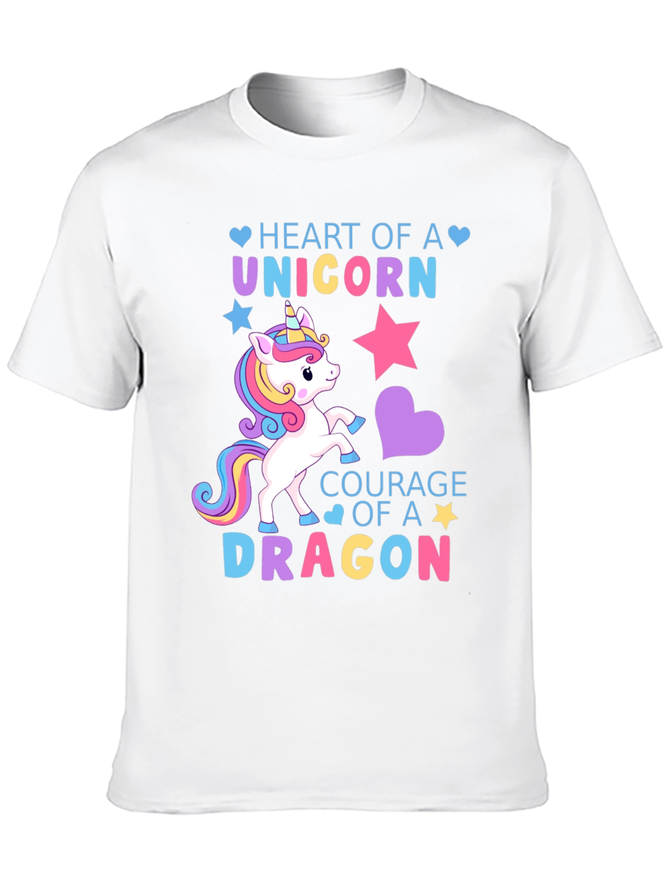 Unicorn Heart Dragon Courage Graphic Tee