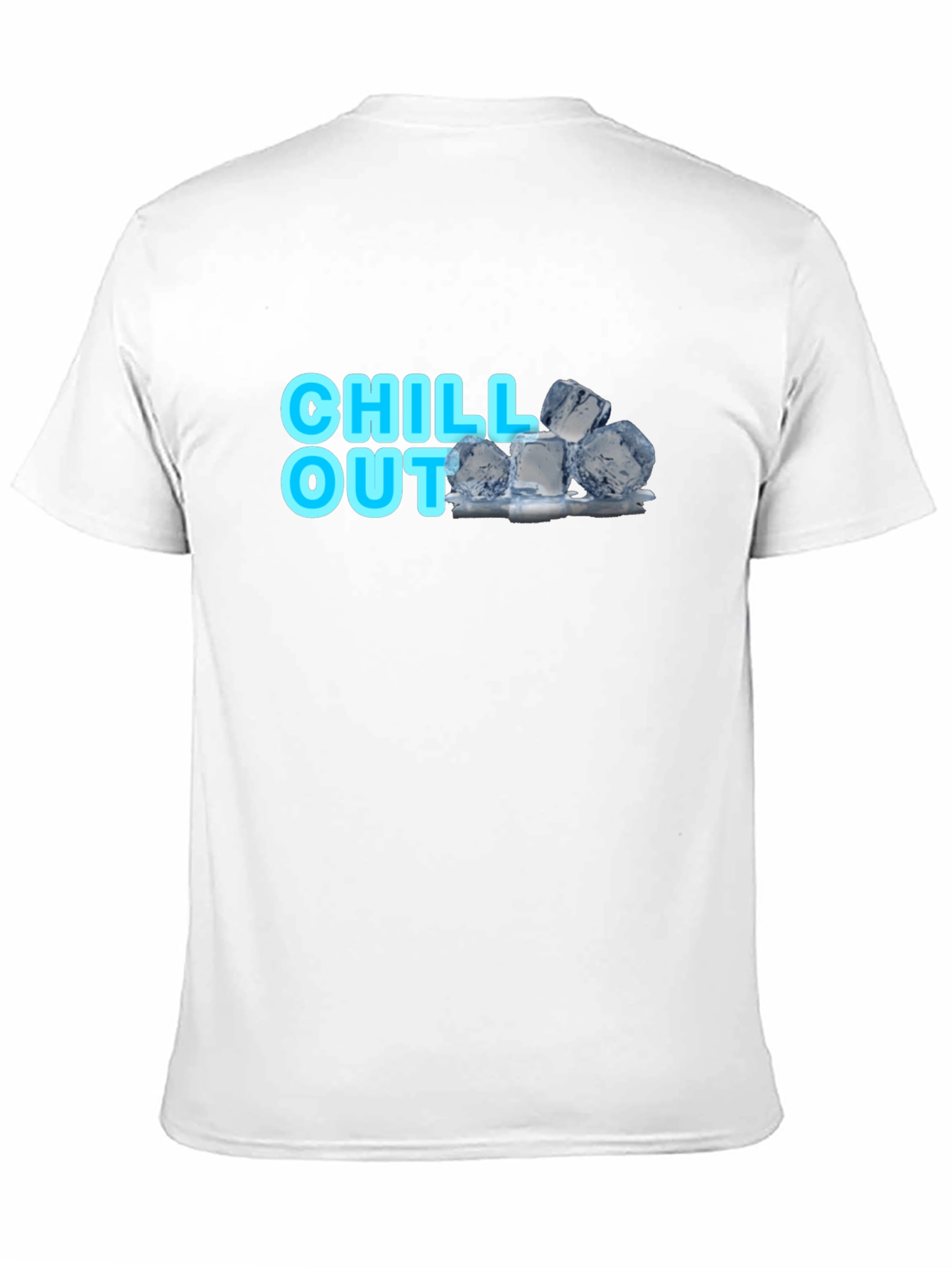 Chill Out Black T-Shirt with Ice Cube Design