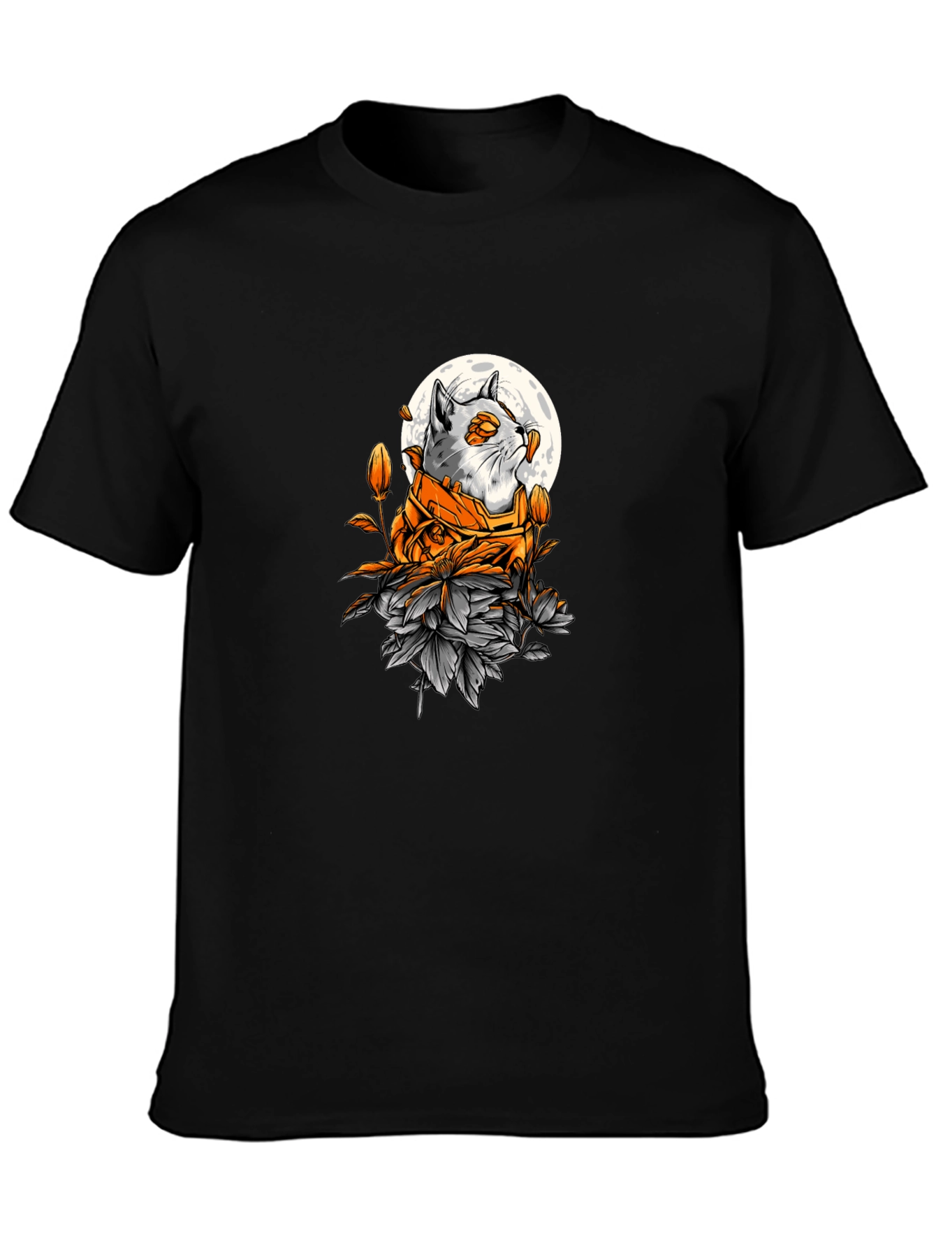 Cat Moon Graphic Tee - Unique Style
