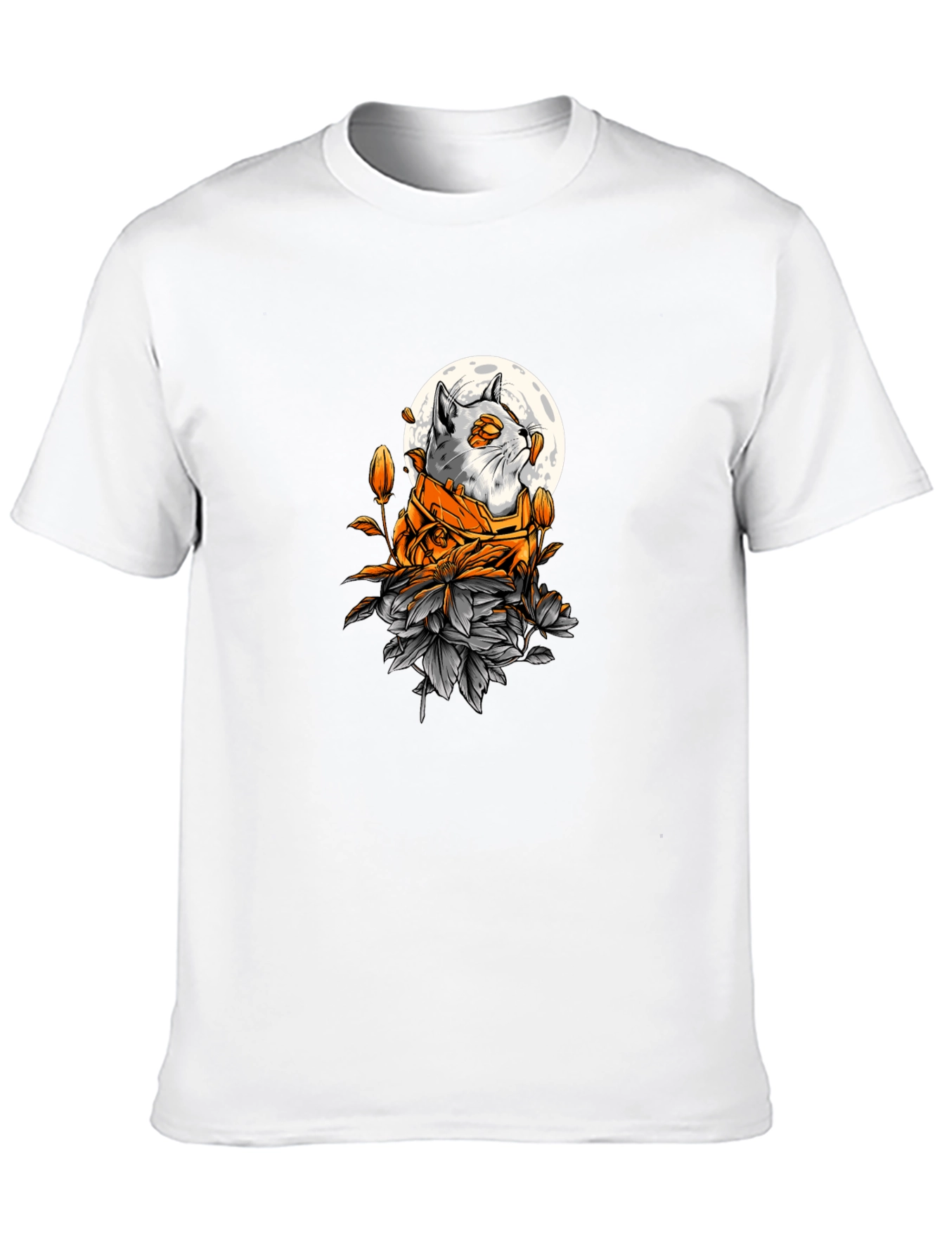 Cat Moon Graphic Tee - Unique Style