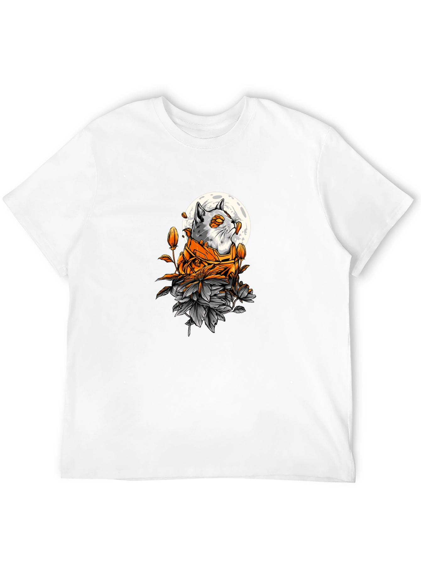 Cat Moon Graphic Tee - Unique Style
