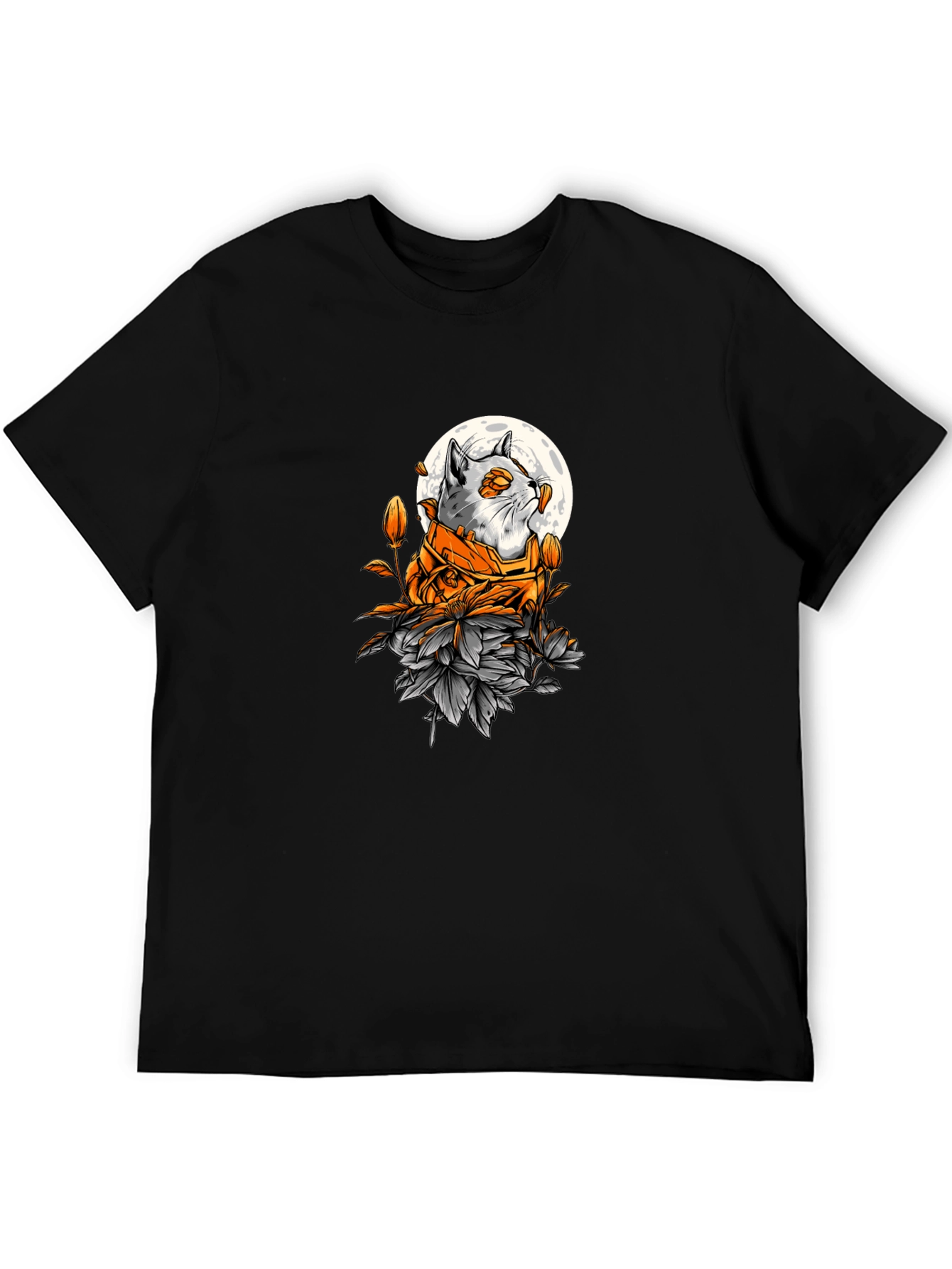 Cat Moon Graphic Tee - Unique Style