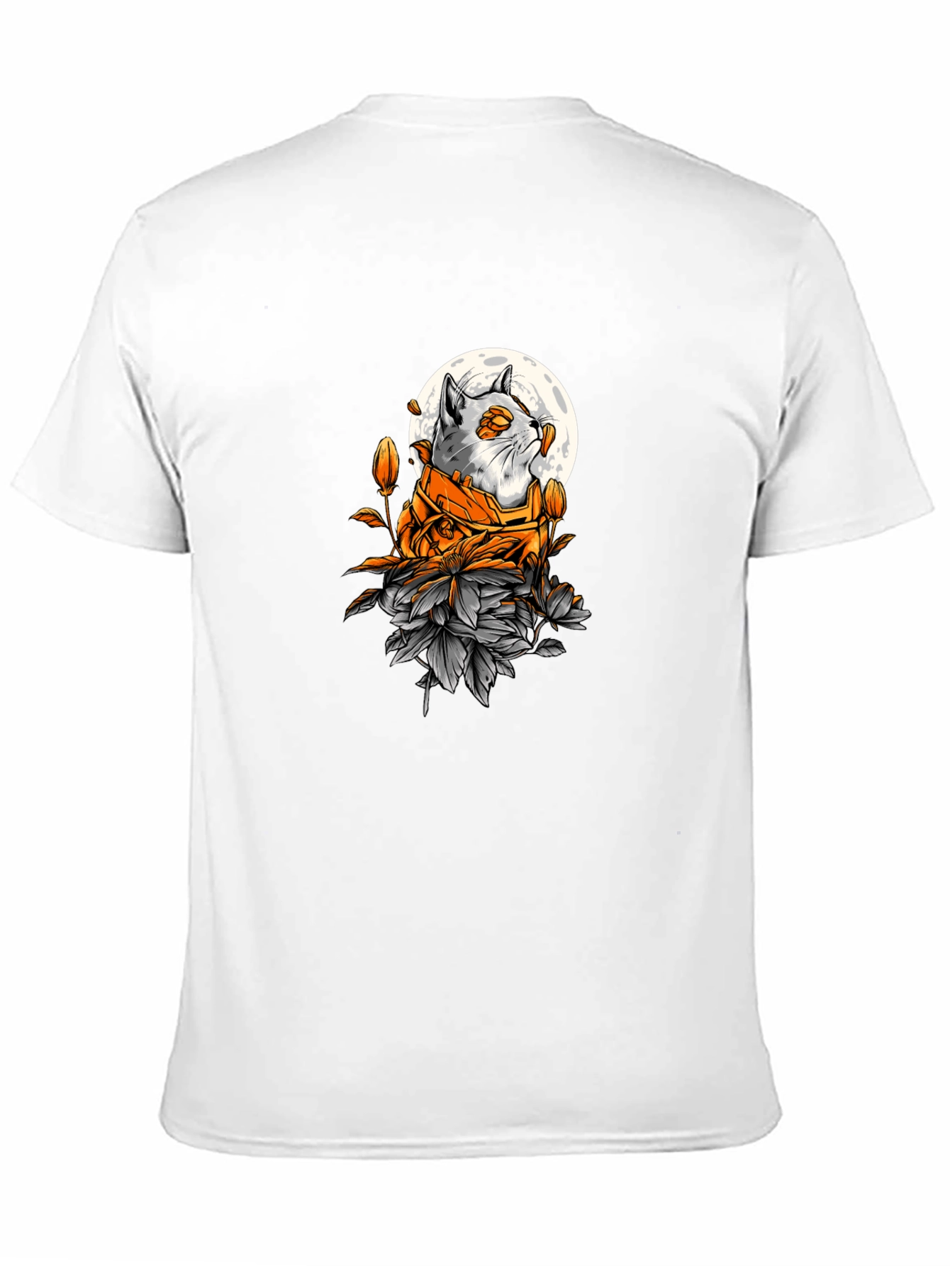 Cat Moon Graphic Tee - Unique Style
