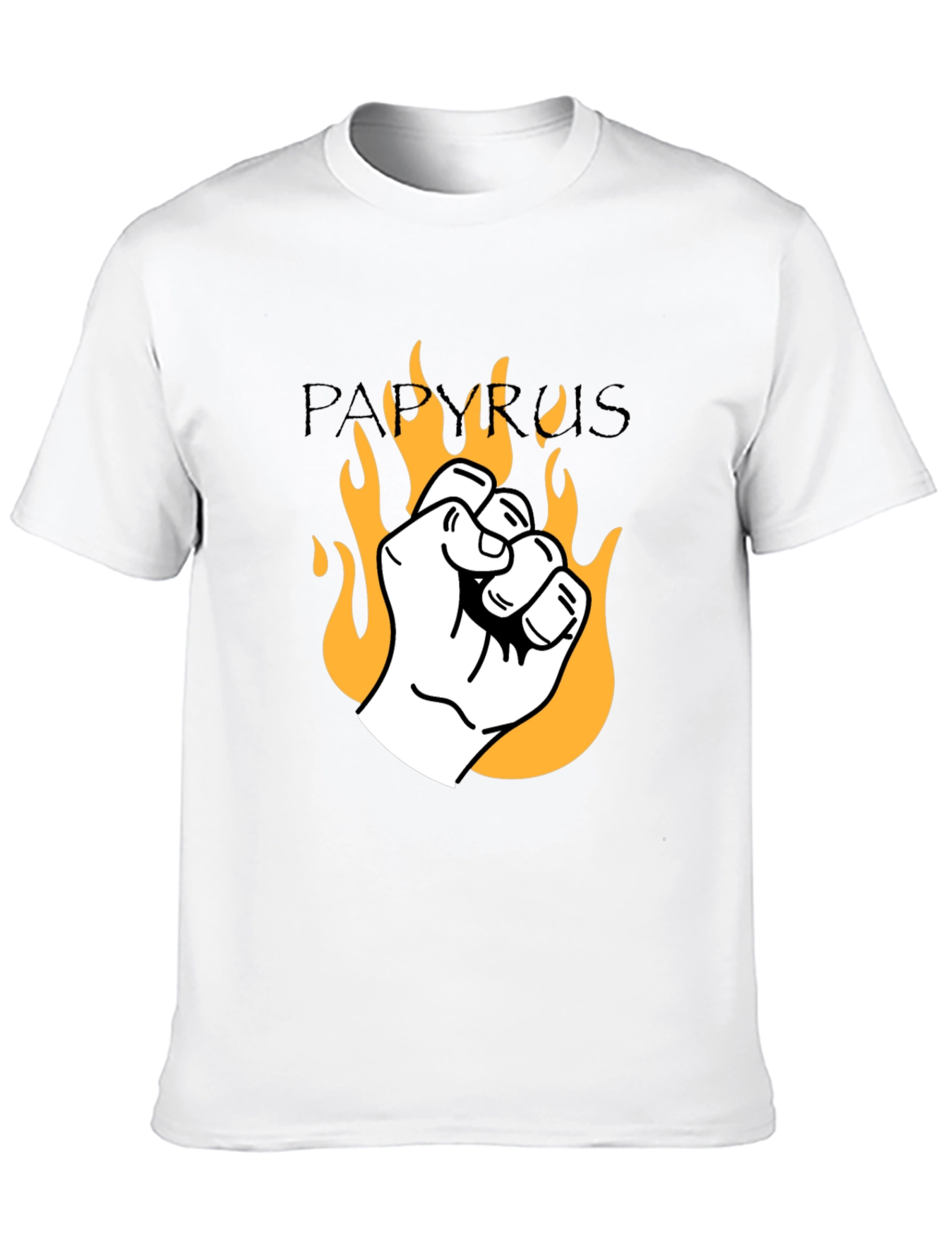 Papyrus Fist Fire Graphic T-Shirt - Black