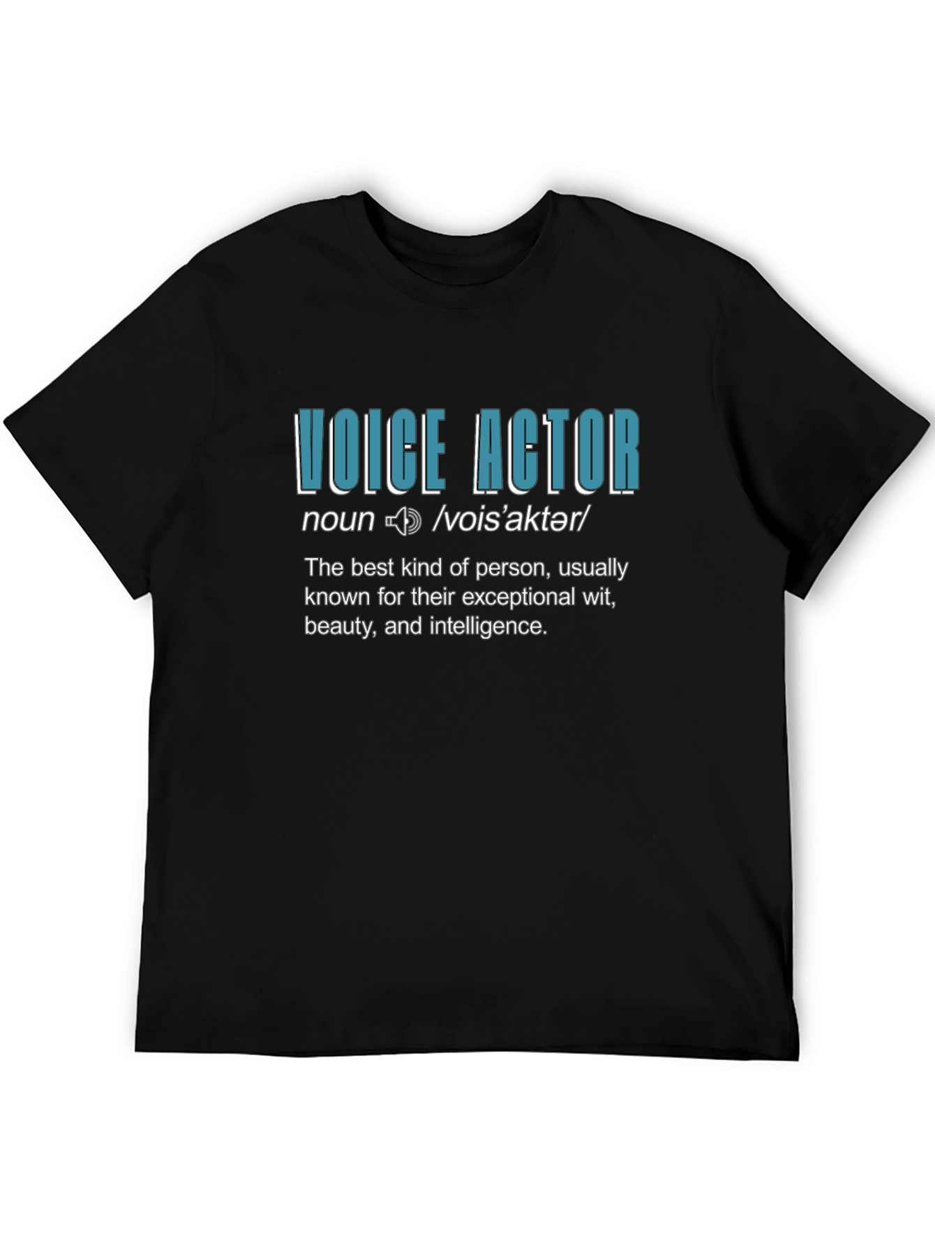 Voice Actor Definition Black T-Shirt
