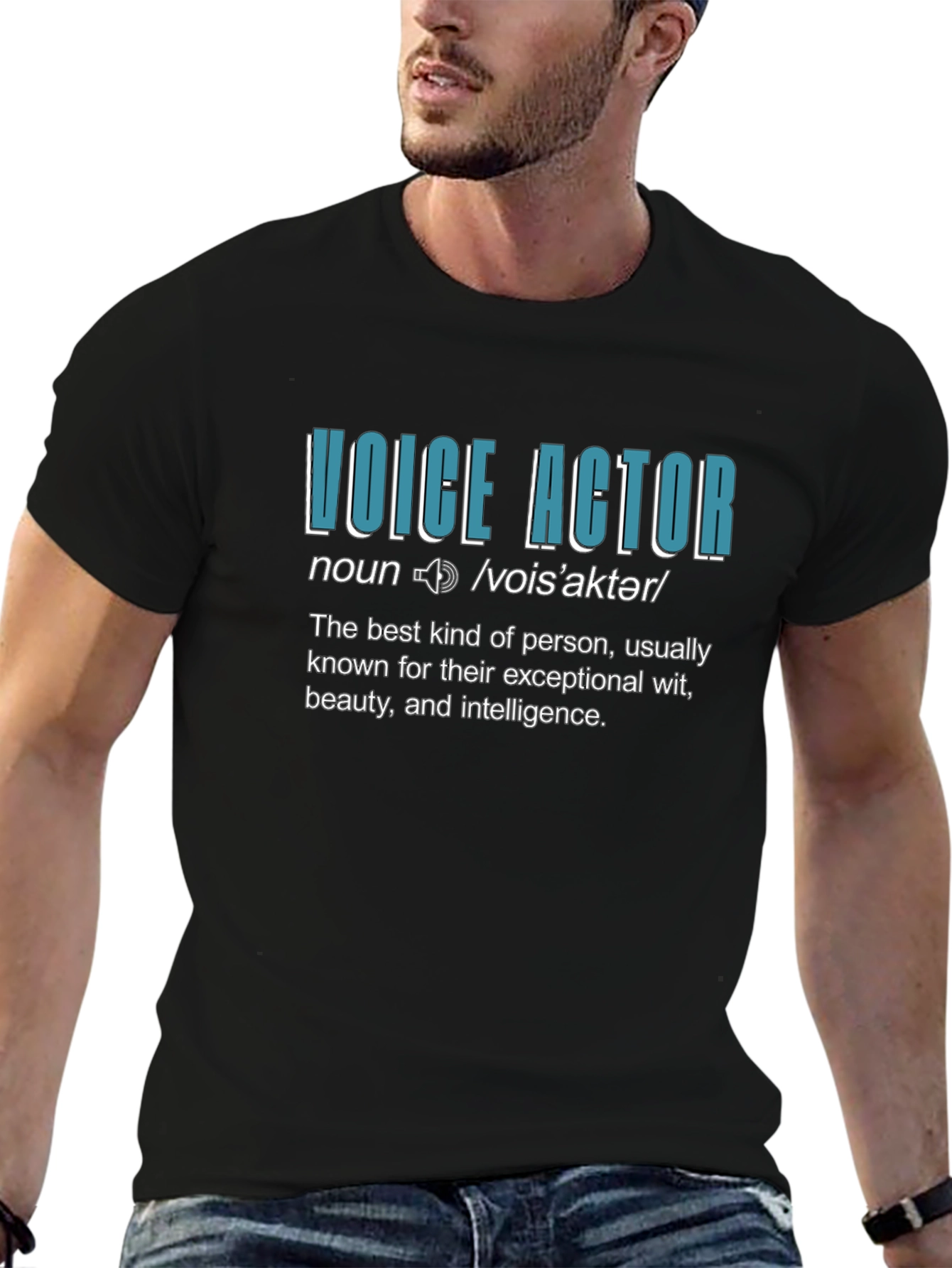 Voice Actor Definition Black T-Shirt