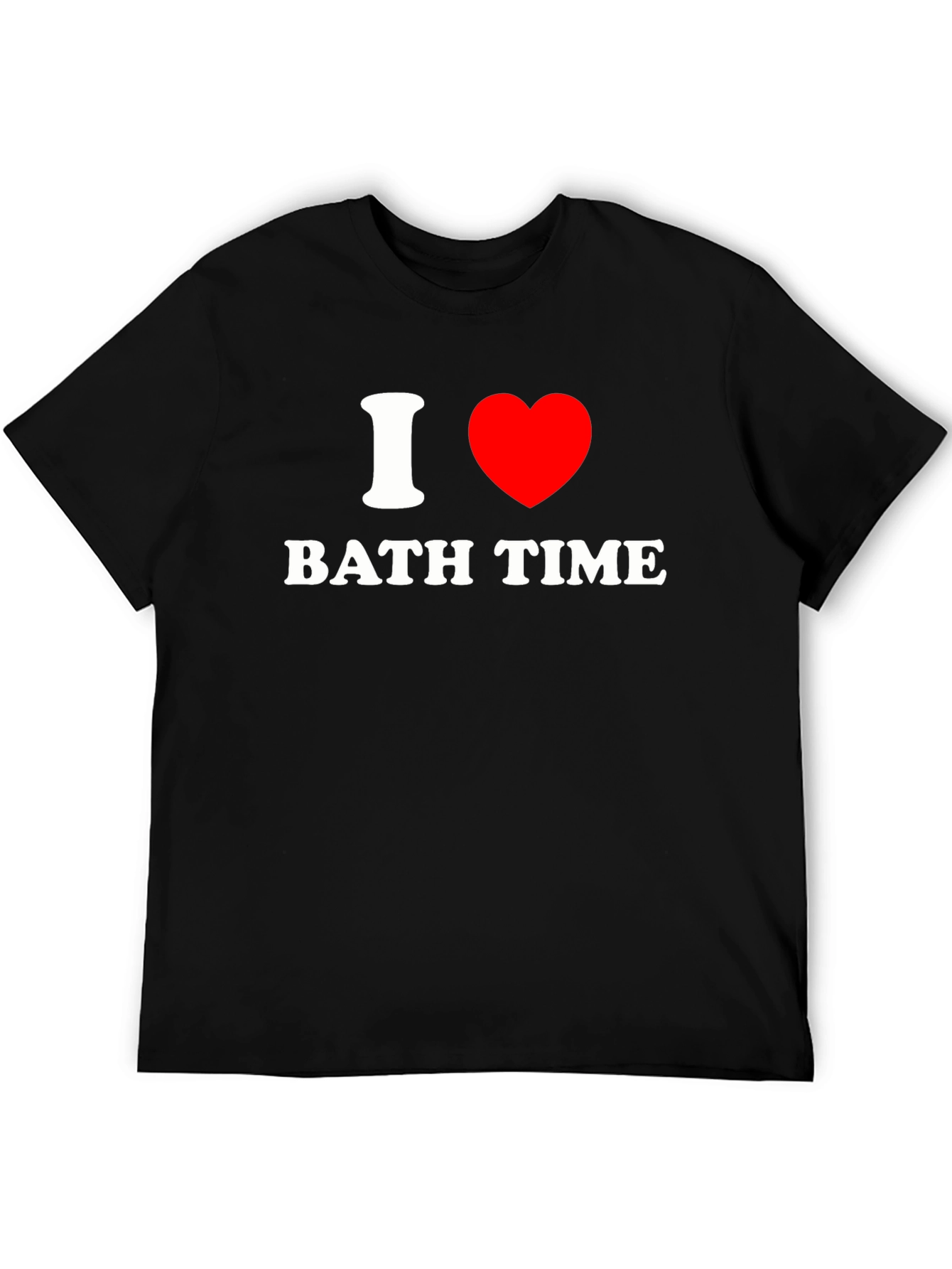 I Heart Bath Time Black T-Shirt