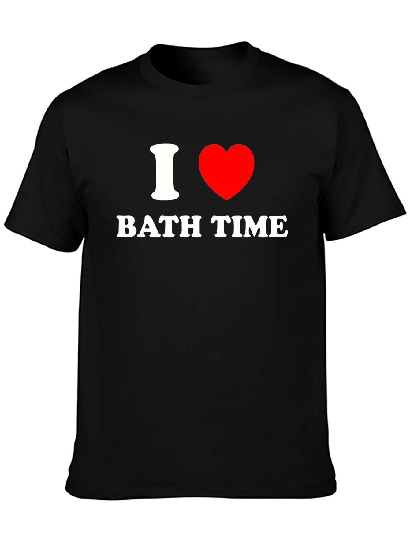 I Heart Bath Time Black T-Shirt