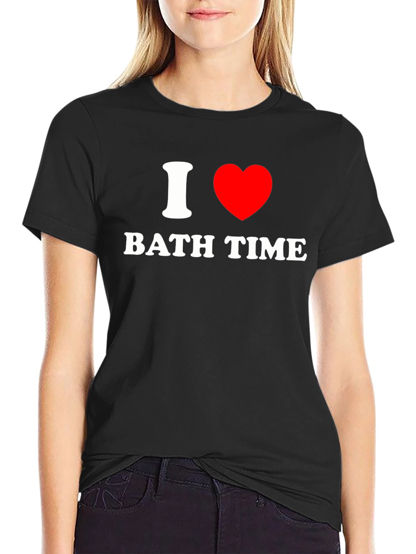 I Heart Bath Time Black T-Shirt
