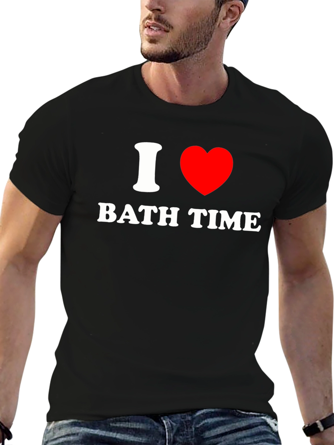I Heart Bath Time Black T-Shirt