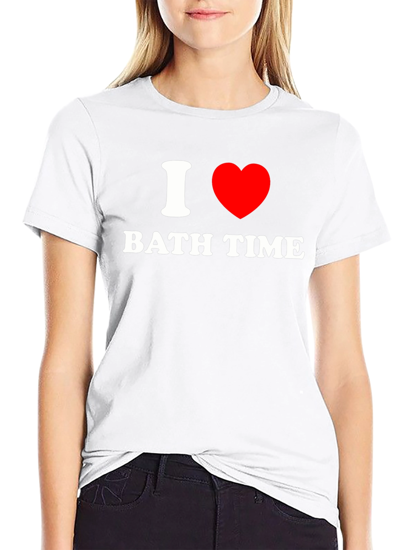 I Heart Bath Time Black T-Shirt