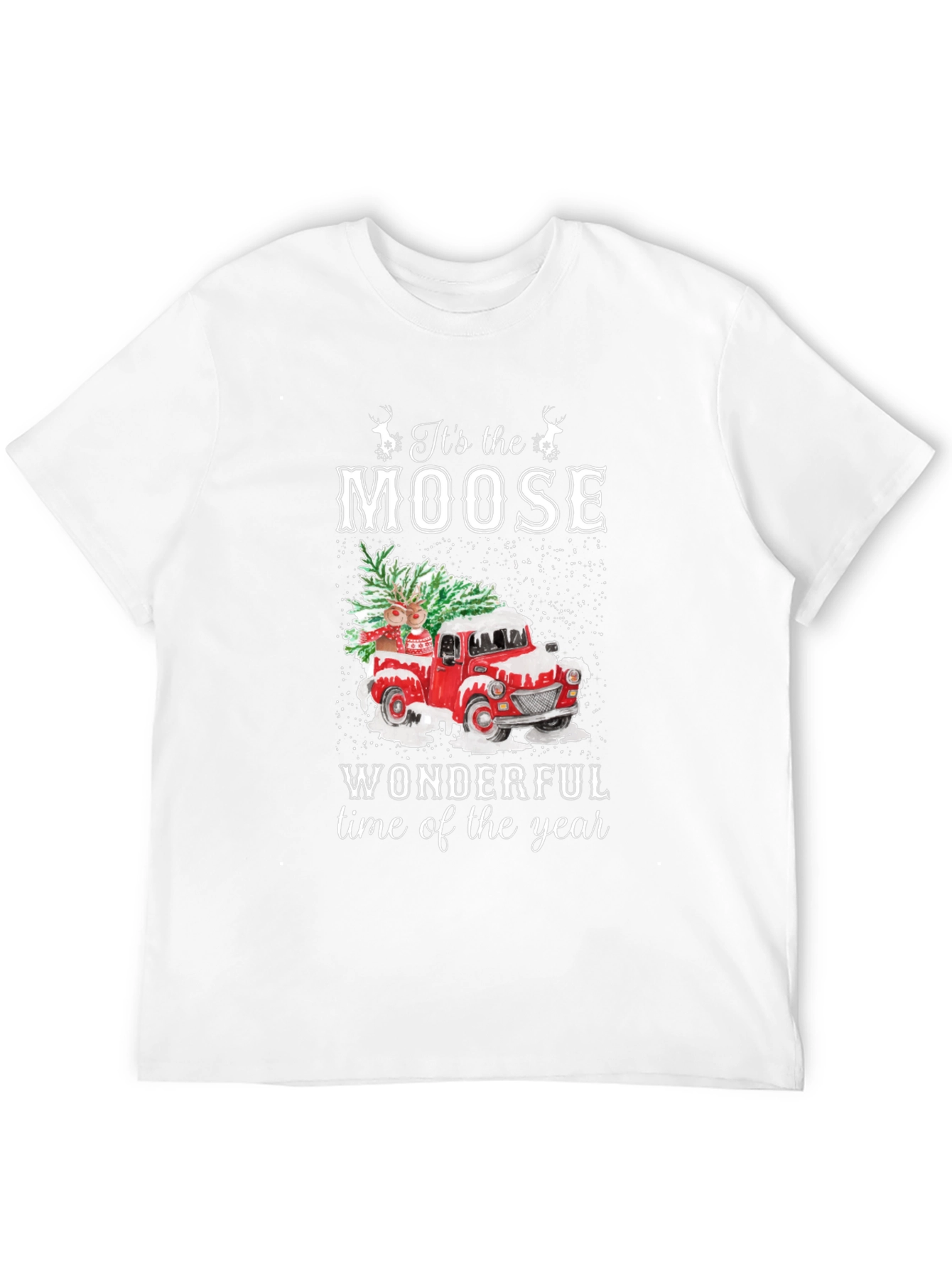 Moose Wonderful Time of Year Christmas Truck T-Shirt