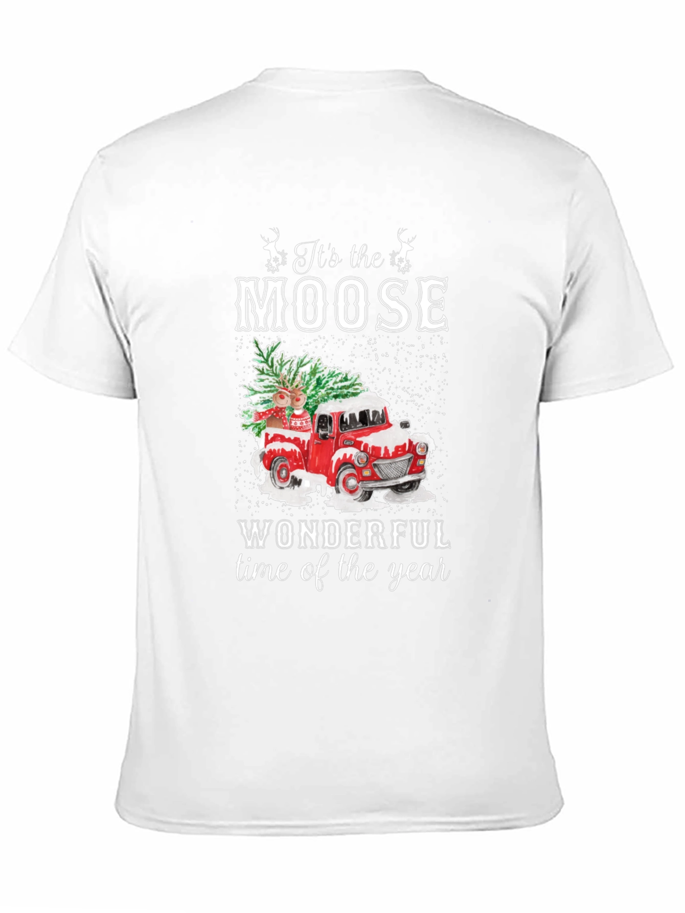 Moose Wonderful Time of Year Christmas Truck T-Shirt
