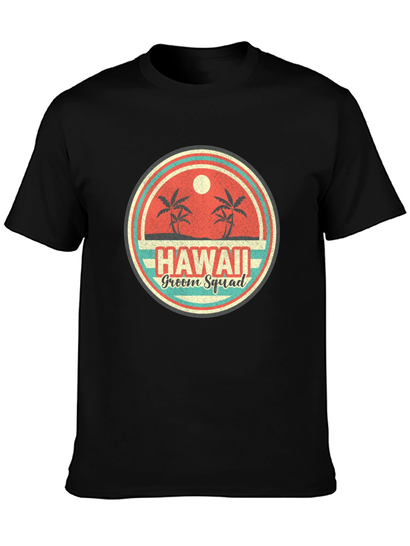 Hawaii Groom Squad T-Shirt Tropical Beach Wedding Tee