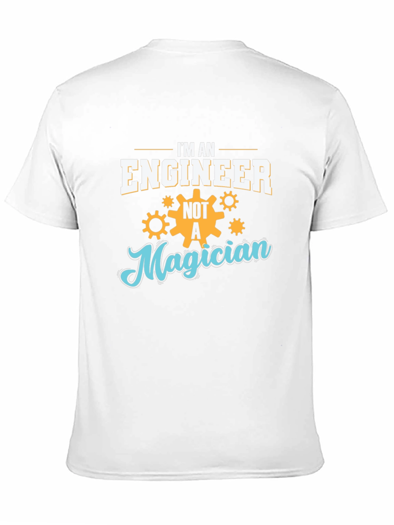 Engineer Not Magician T-Shirt - Black Cotton Blend