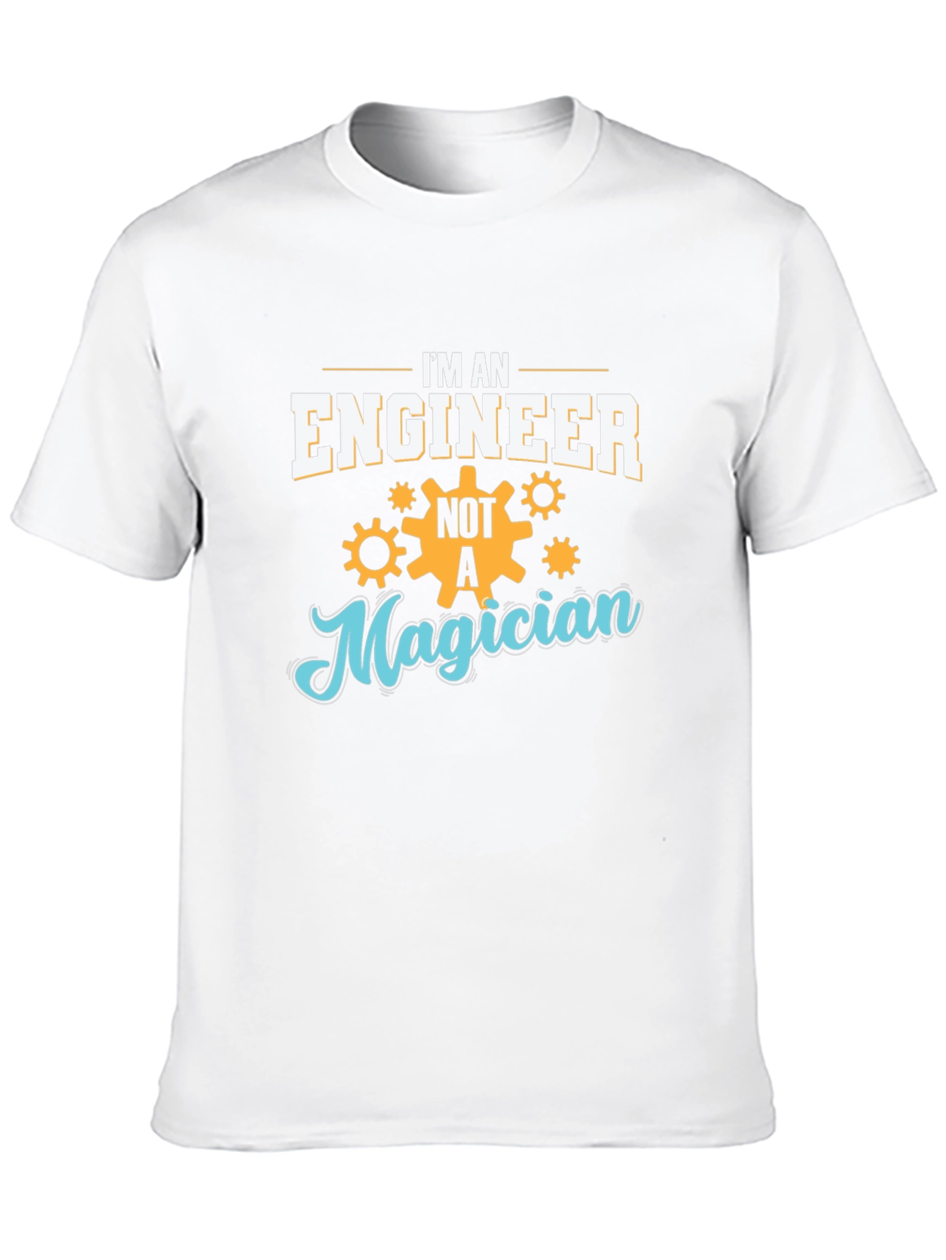 Engineer Not Magician T-Shirt - Black Cotton Blend
