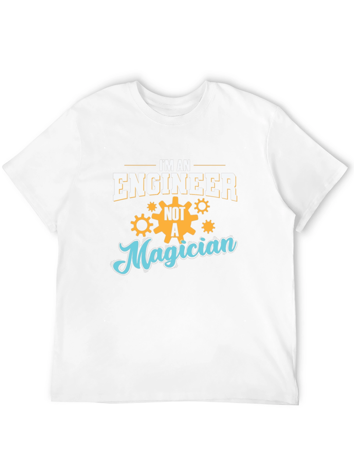 Engineer Not Magician T-Shirt - Black Cotton Blend