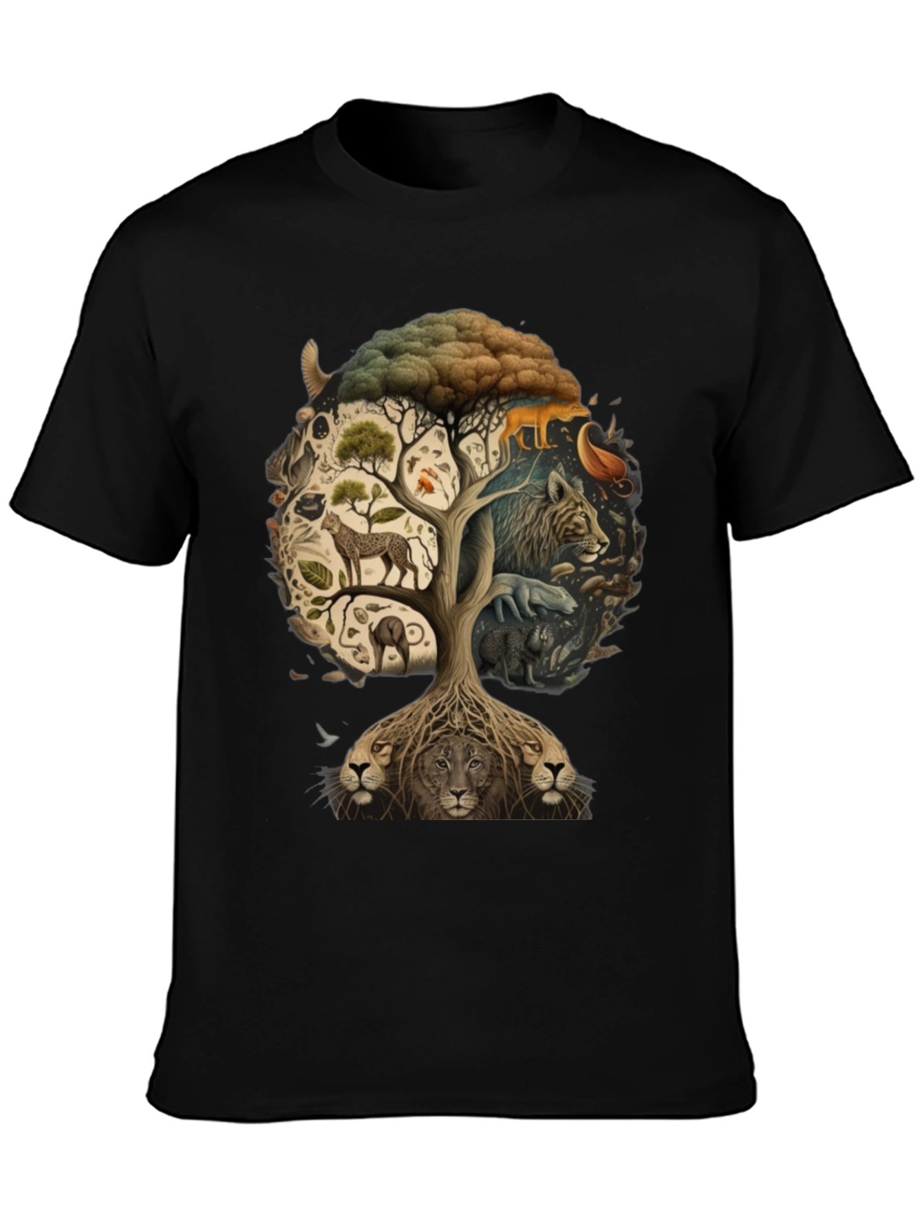 Wildlife Tree Graphic T-Shirt