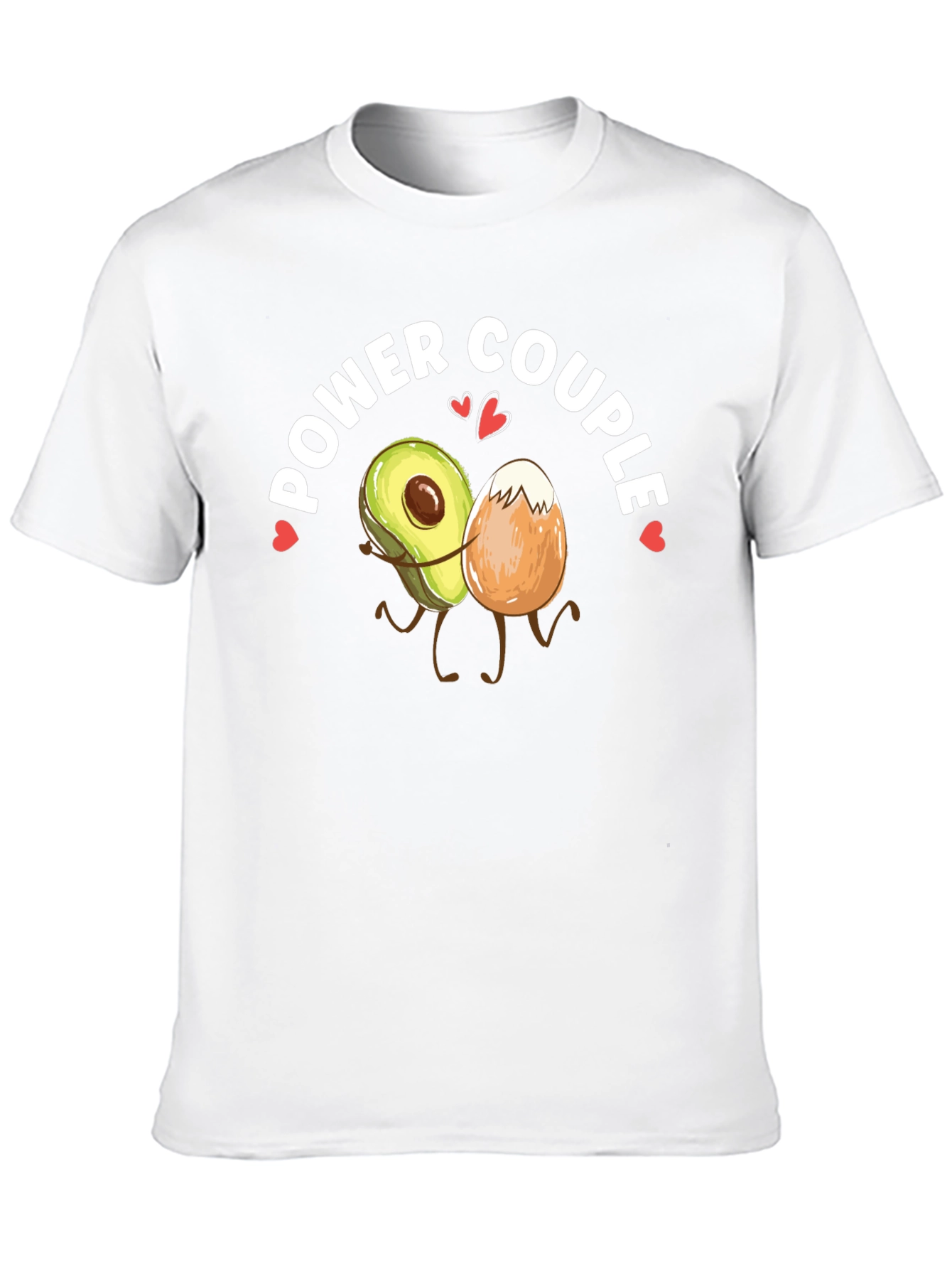 Power Couple Avocado & Egg Black T-Shirt