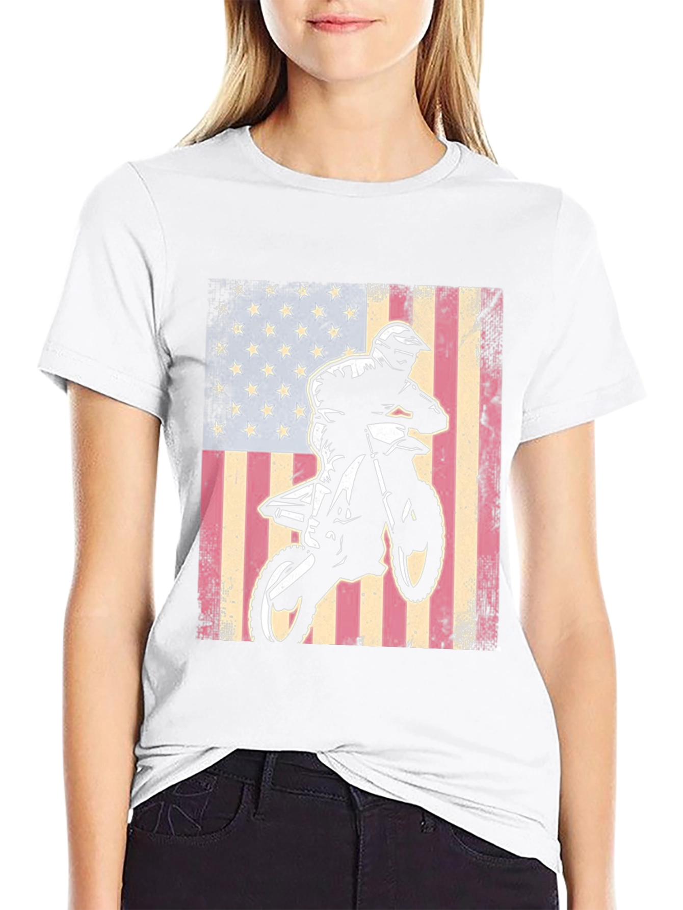 American Flag Motocross T-Shirt