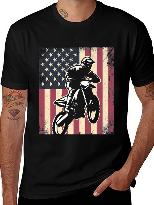 American Flag Motocross T-Shirt