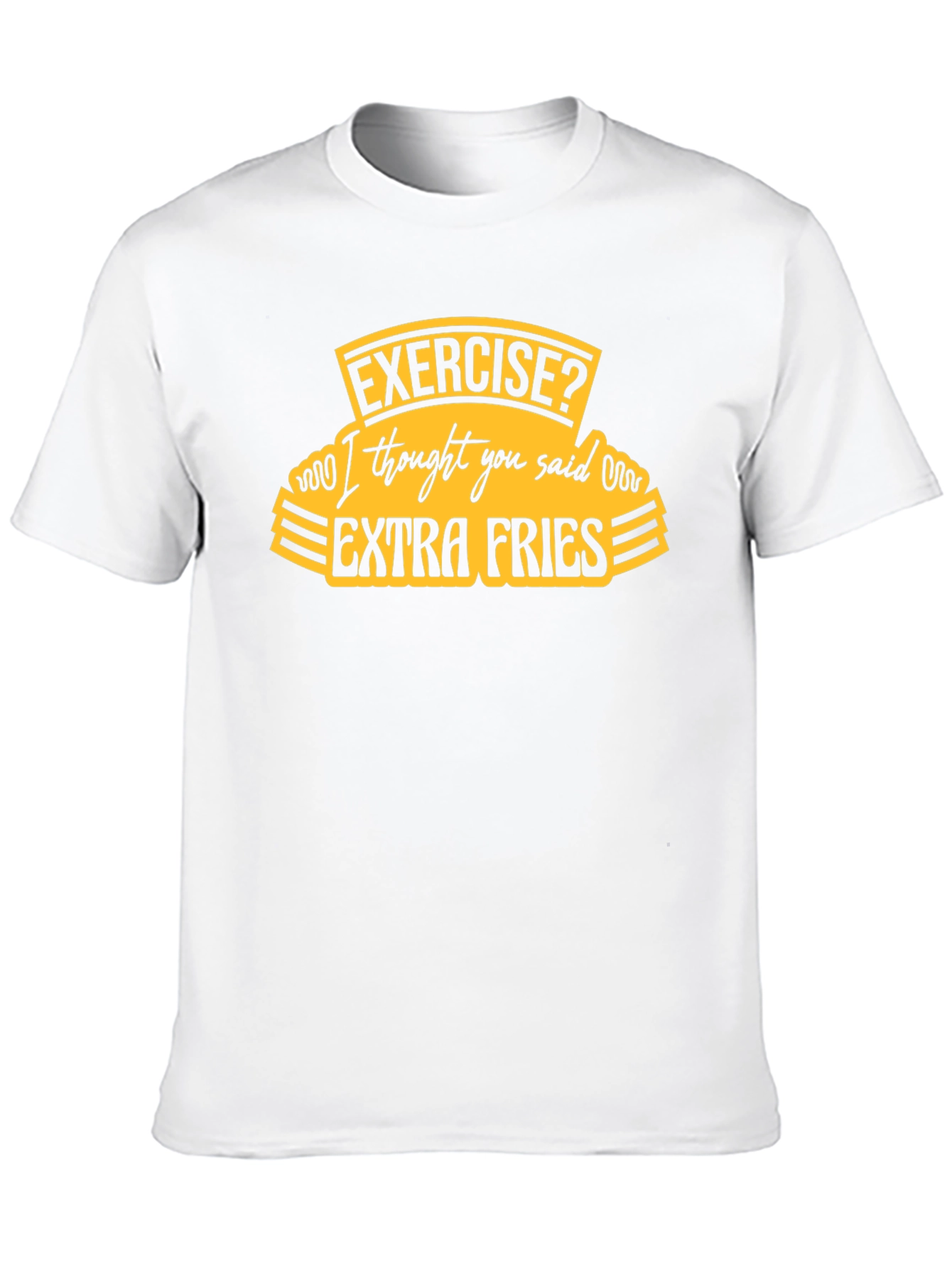 Funny Extra Fries Black T-Shirt