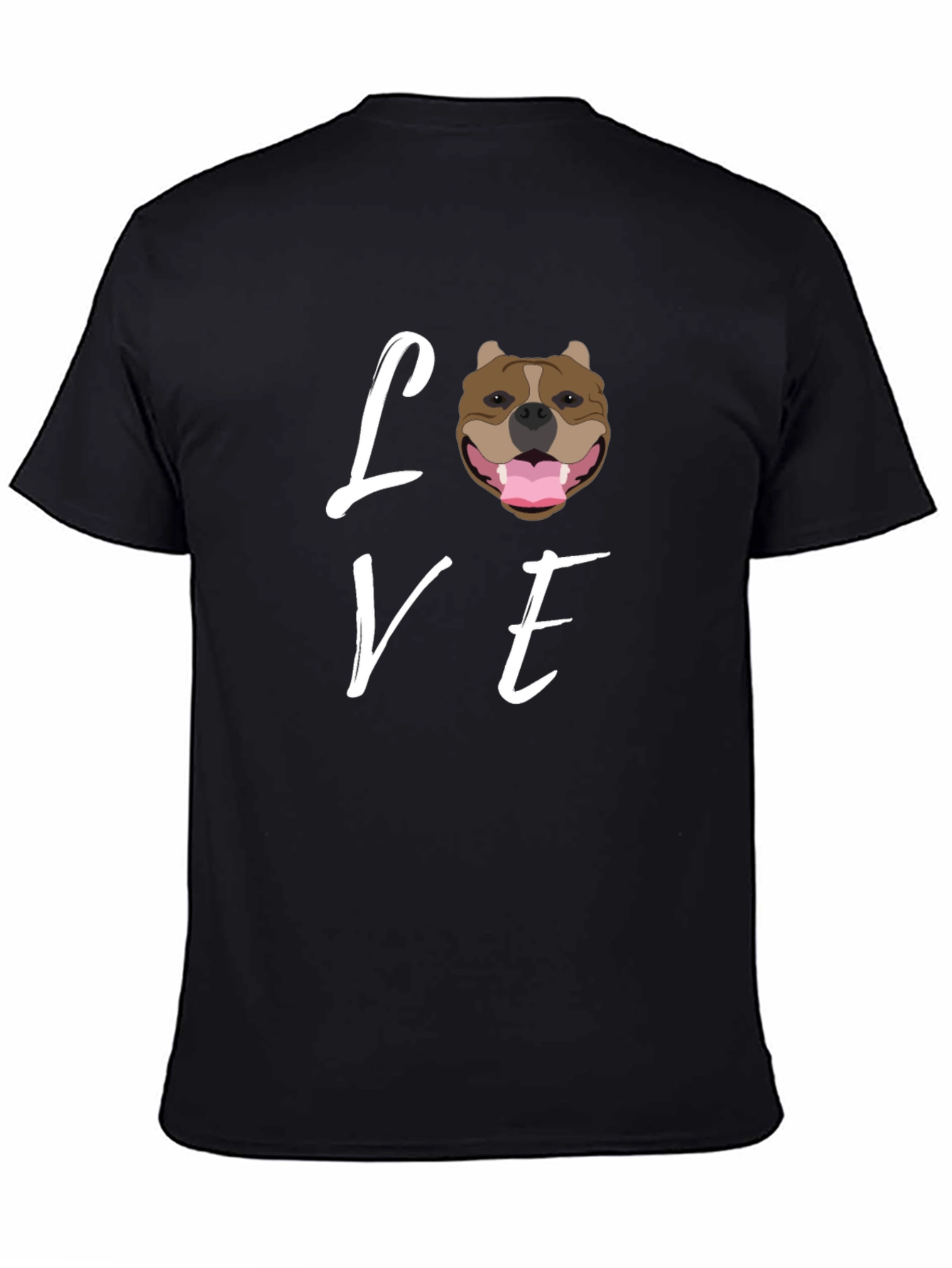 Love Pitbull Dog T-Shirt - Black