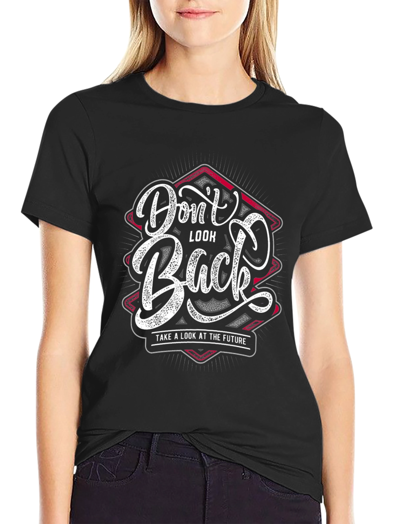 Stylish Dont Look Back Graphic T-Shirt