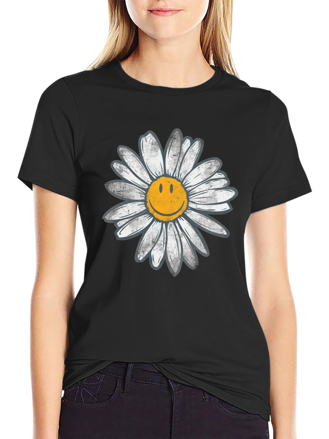 Daisy Smiley Face Graphic Tee