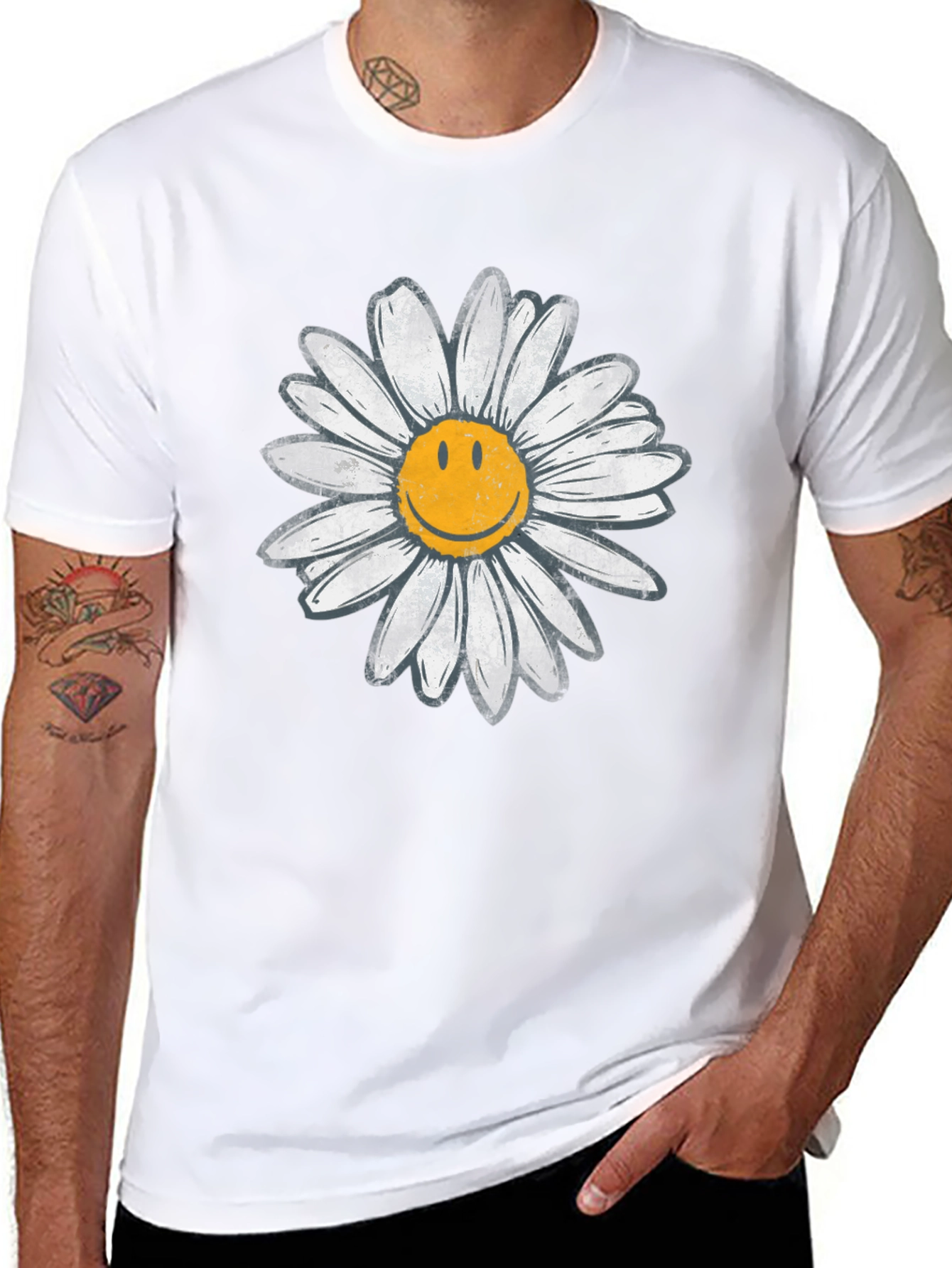 Daisy Smiley Face Graphic Tee