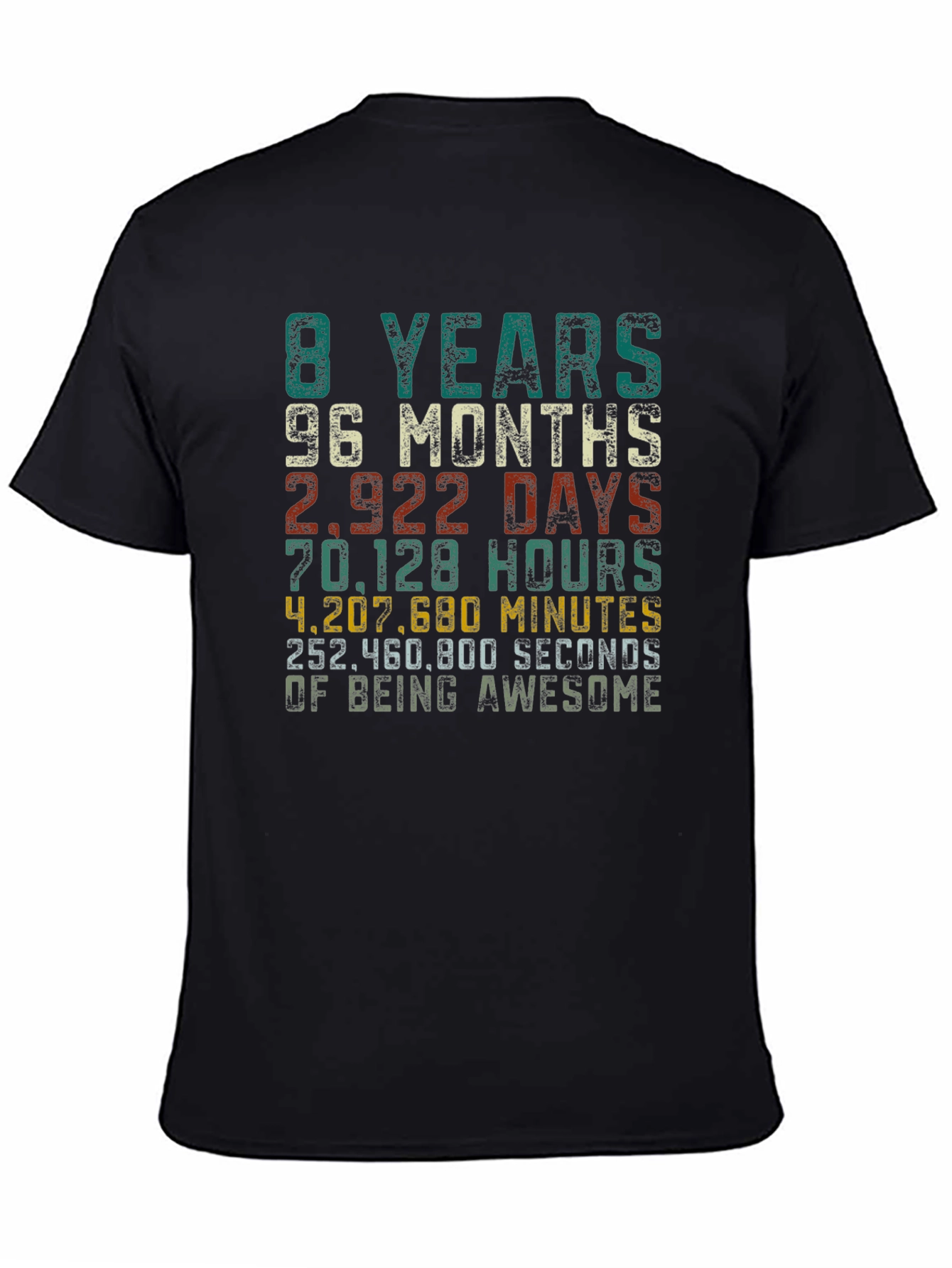 8 Years Awesome Graphic Tee - Birthday Gift