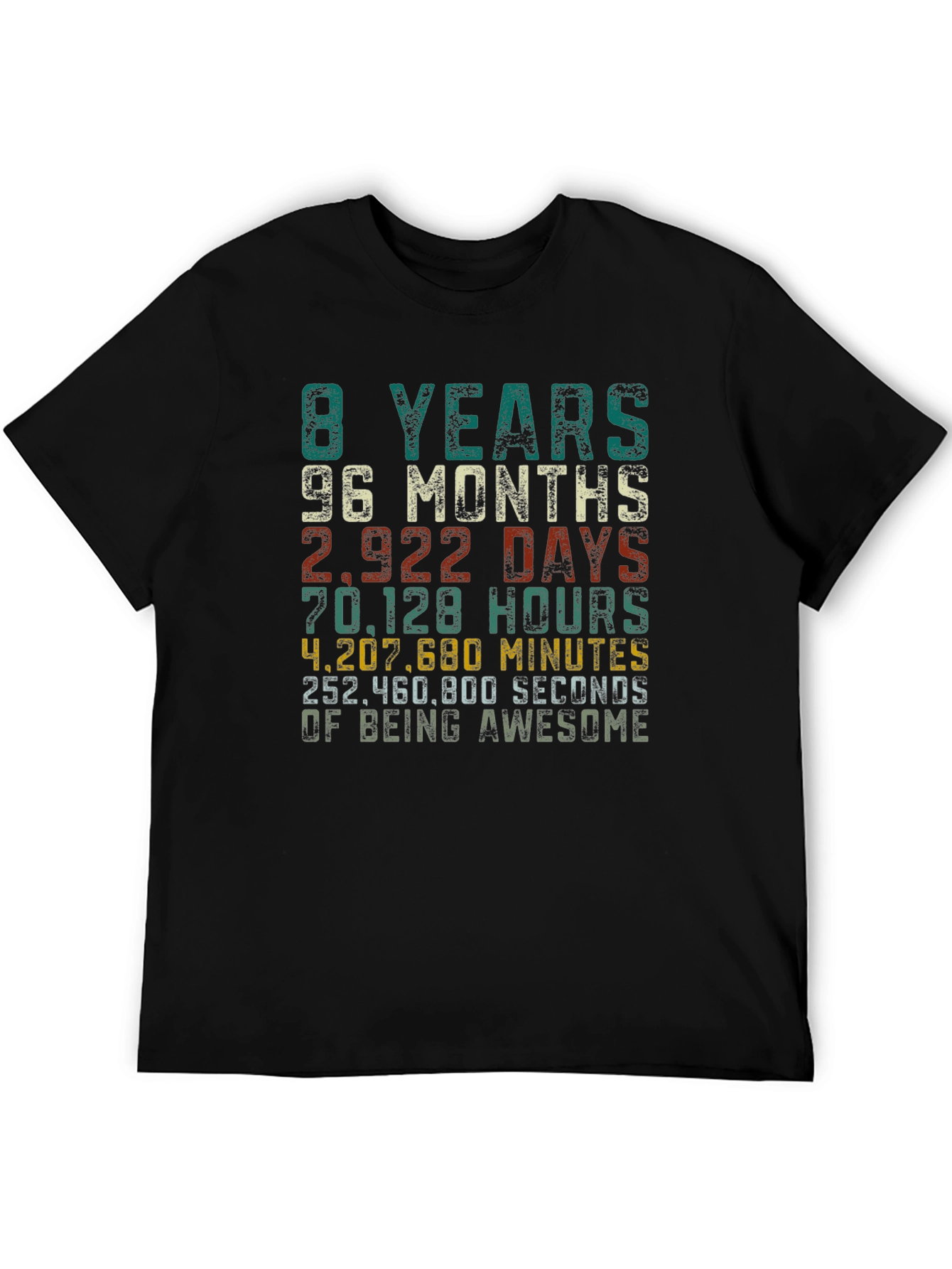 8 Years Awesome Graphic Tee - Birthday Gift