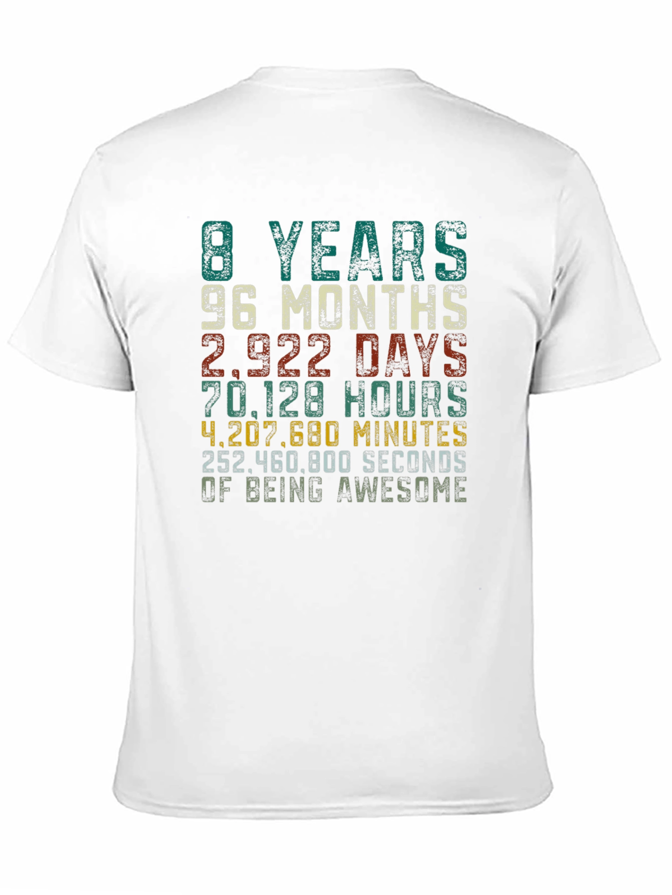 8 Years Awesome Graphic Tee - Birthday Gift