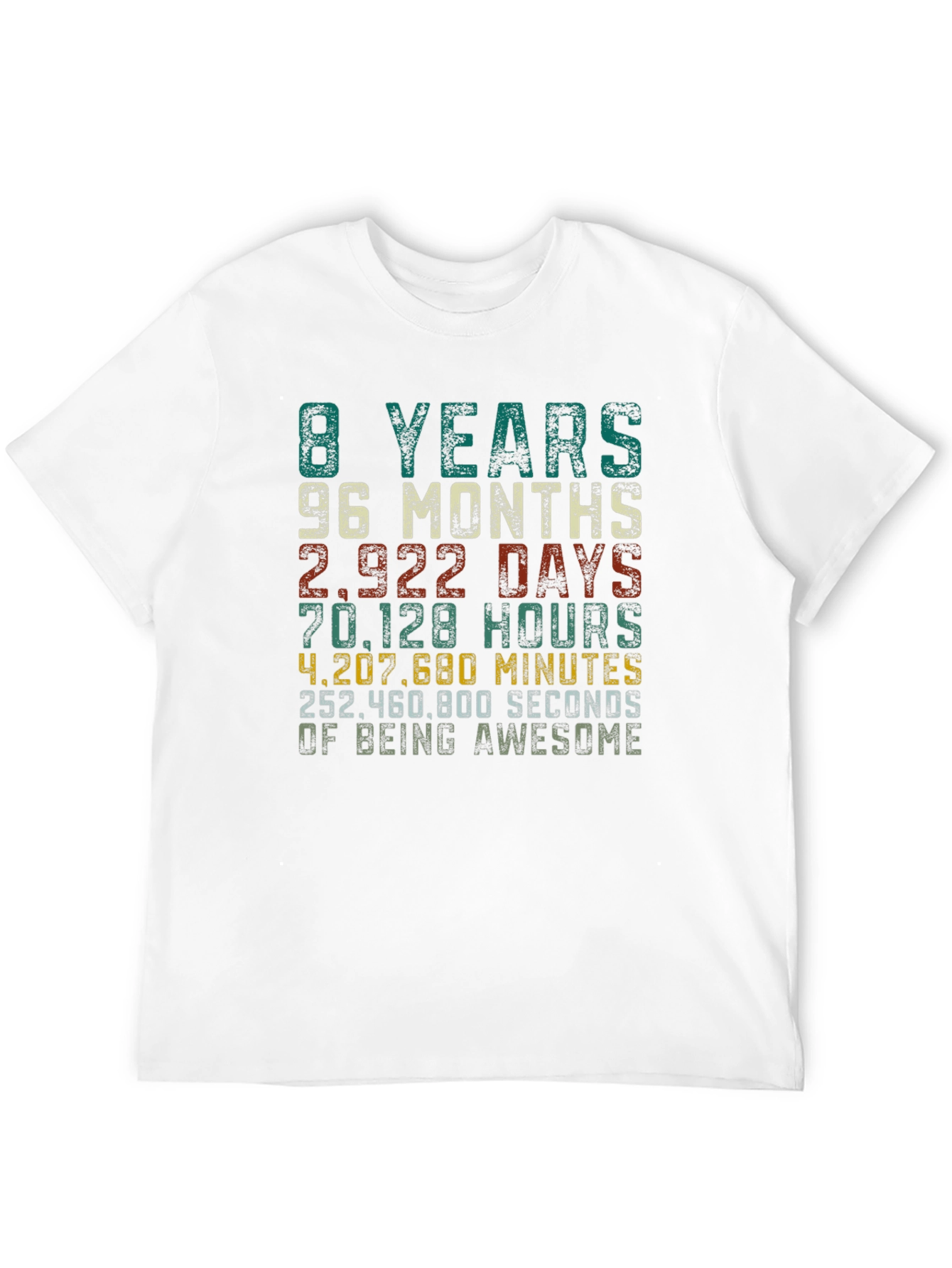 8 Years Awesome Graphic Tee - Birthday Gift