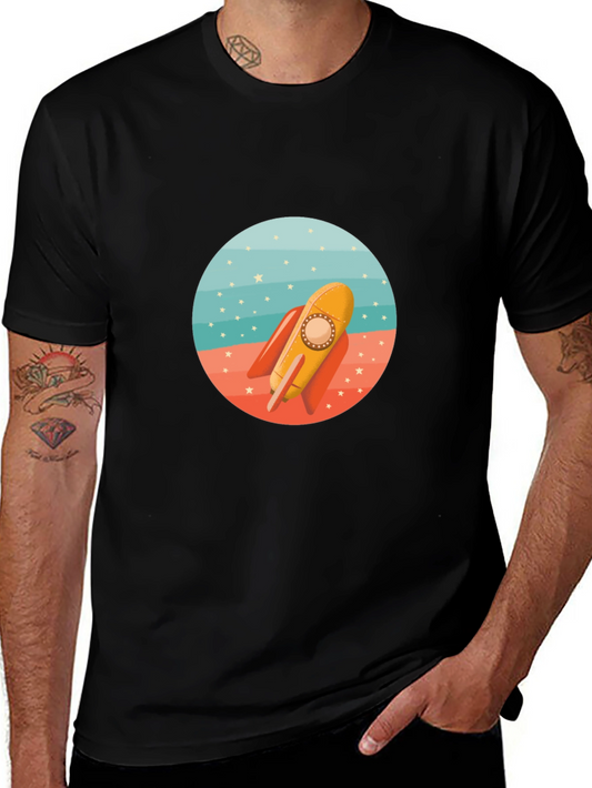 Rocket Graphic Tee - Retro Space Adventure