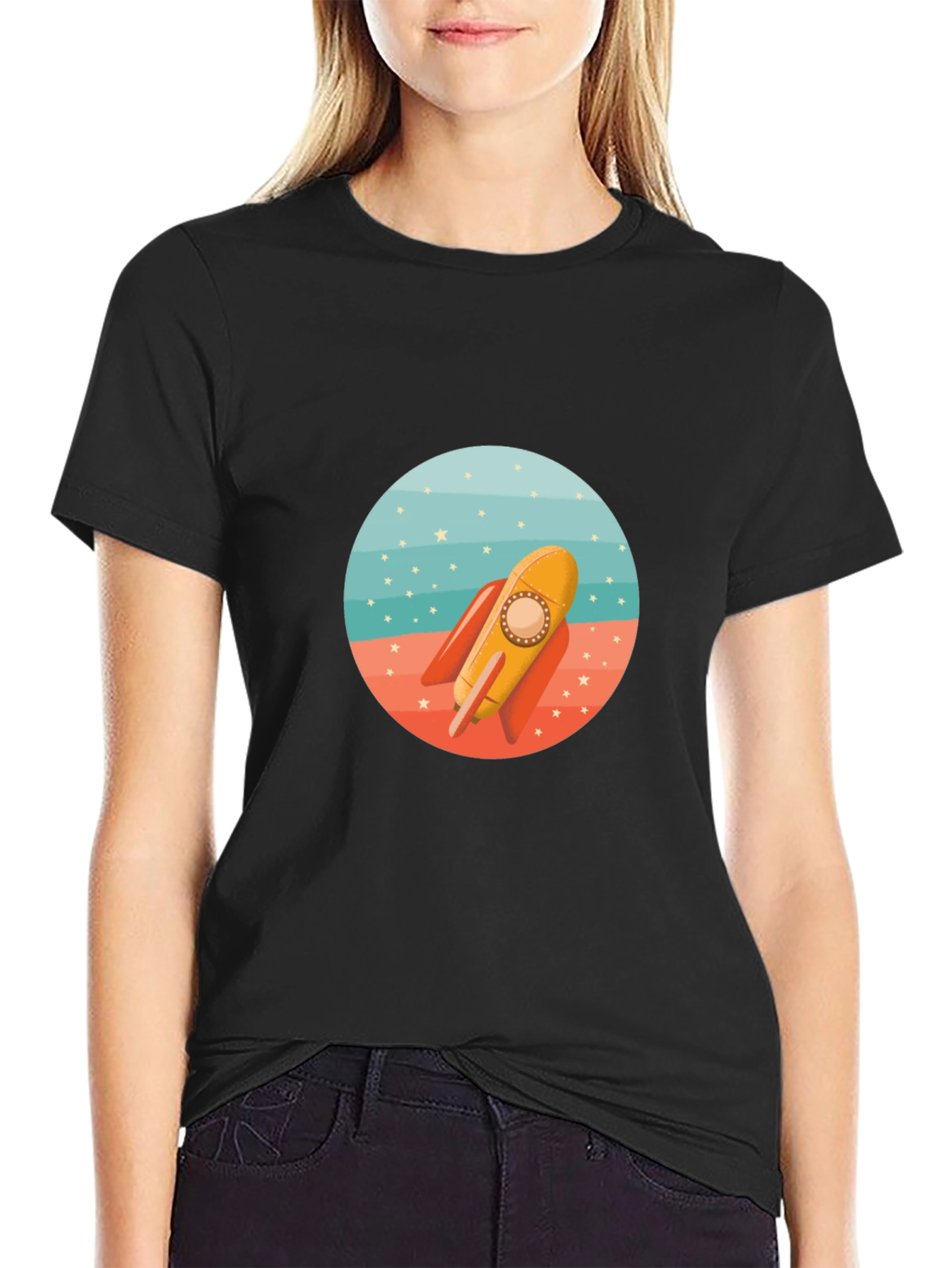 Rocket Graphic Tee - Retro Space Adventure